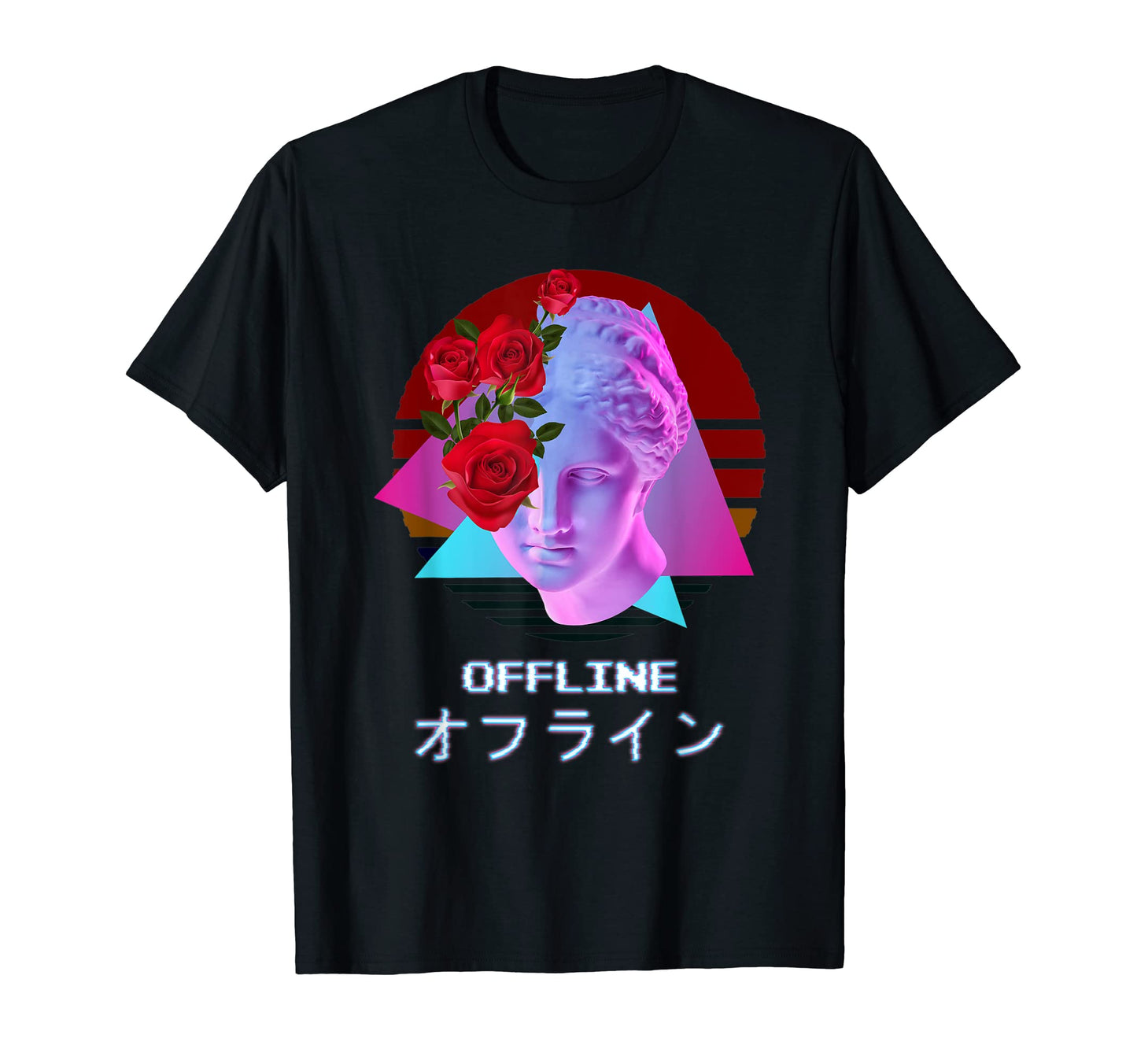 Offline Vaporwave Aesthetic Japanese T-Shirt - Minimalist Print Unisex - T-Shirt, Sweatshirt, Hoodie