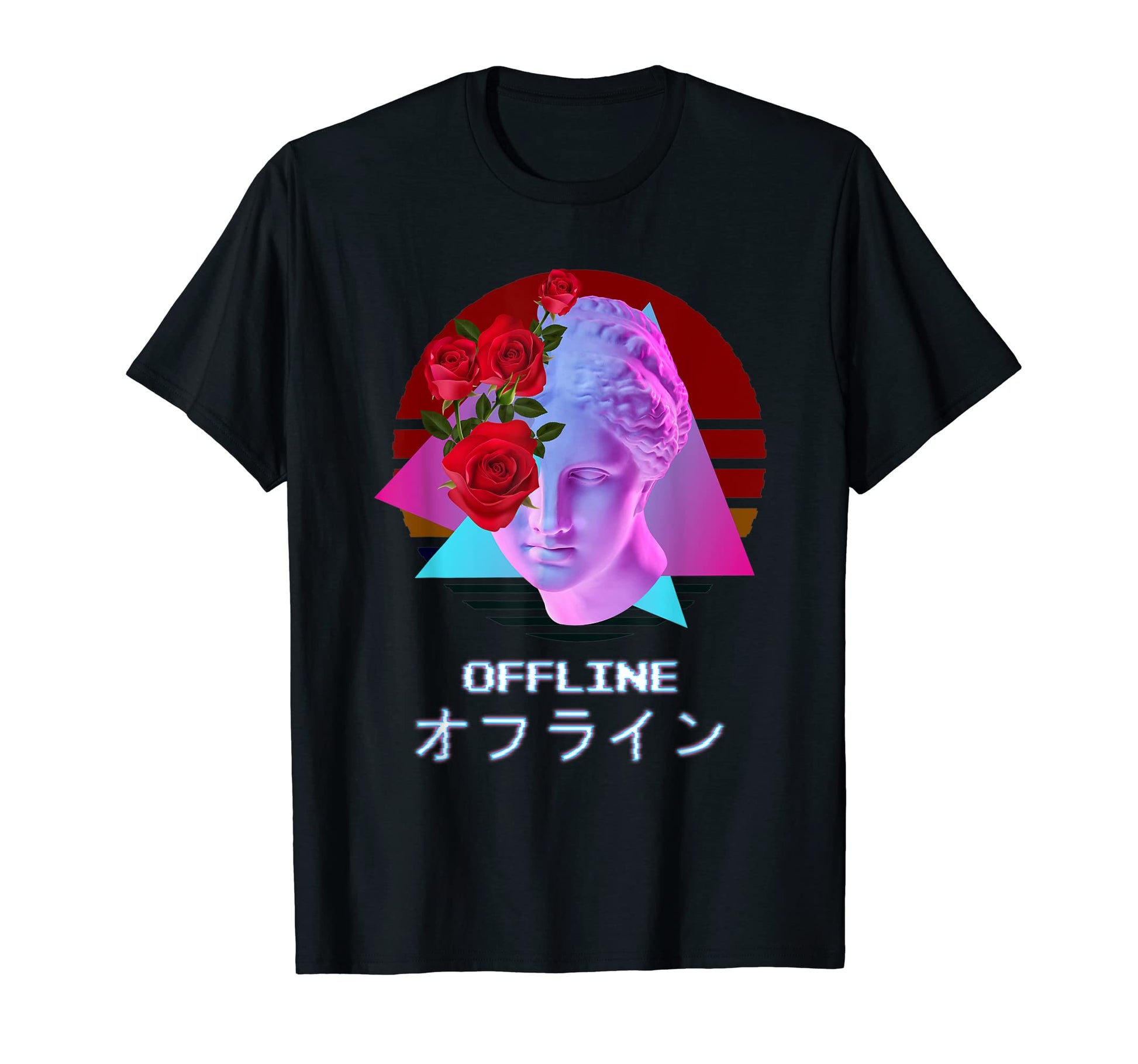 Offline Vaporwave Aesthetic Japanese T-Shirt - Minimalist Print Unisex - T-Shirt, Sweatshirt, Hoodie