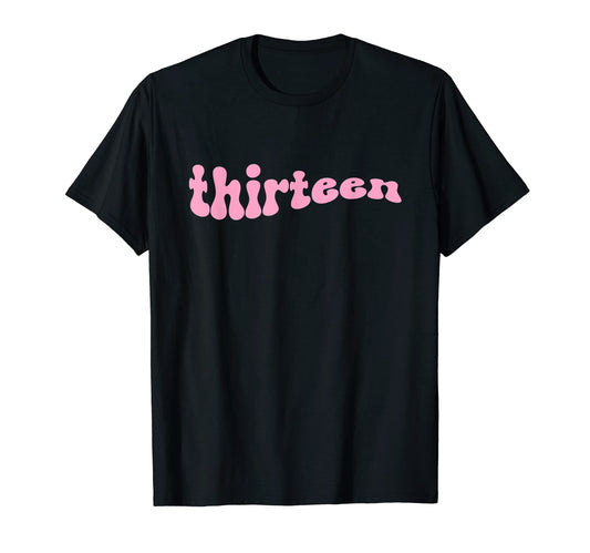 13Th Birthday Wavy Boho Teen Thirteen T-Shirt - Unique Graphic Unisex - T-Shirt, Sweatshirt, Hoodie