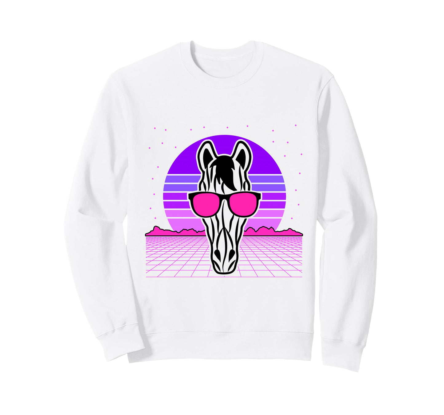 Aesthetic Vaporwave Outfits Zebra Sweatshirt - Novelty Apparel Men Women - T-Shirt, Sweatshirt, Hoodie