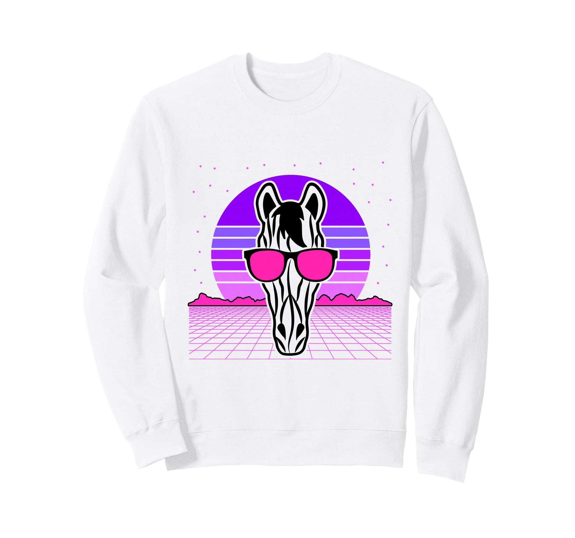 Aesthetic Vaporwave Outfits Zebra Sweatshirt - Novelty Apparel Men Women - T-Shirt, Sweatshirt, Hoodie
