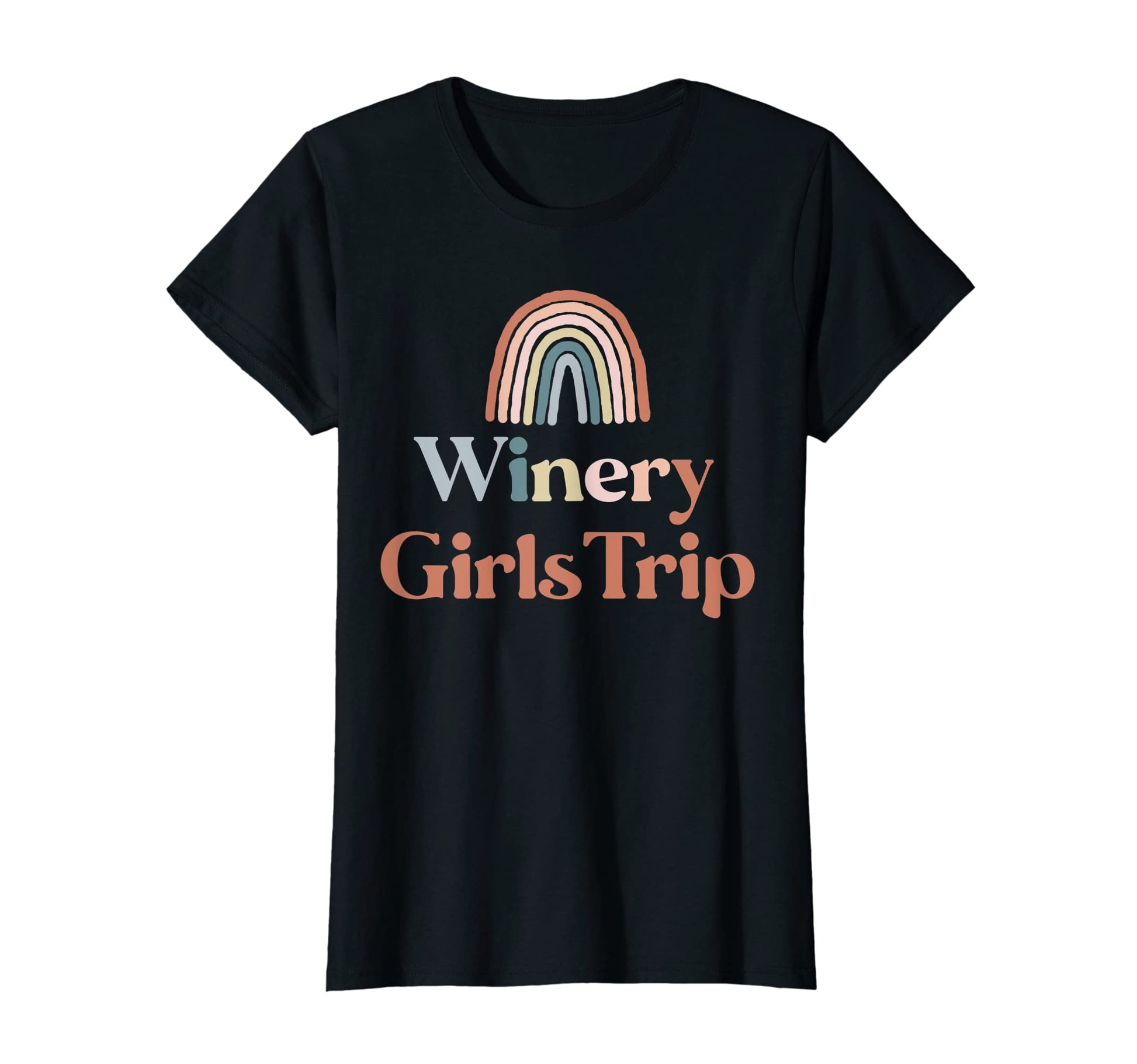 Womens Winery Trip Boho Rainbow Group T-Shirt - Minimalist Print Men Women - T-Shirt, Sweatshirt, Hoodie