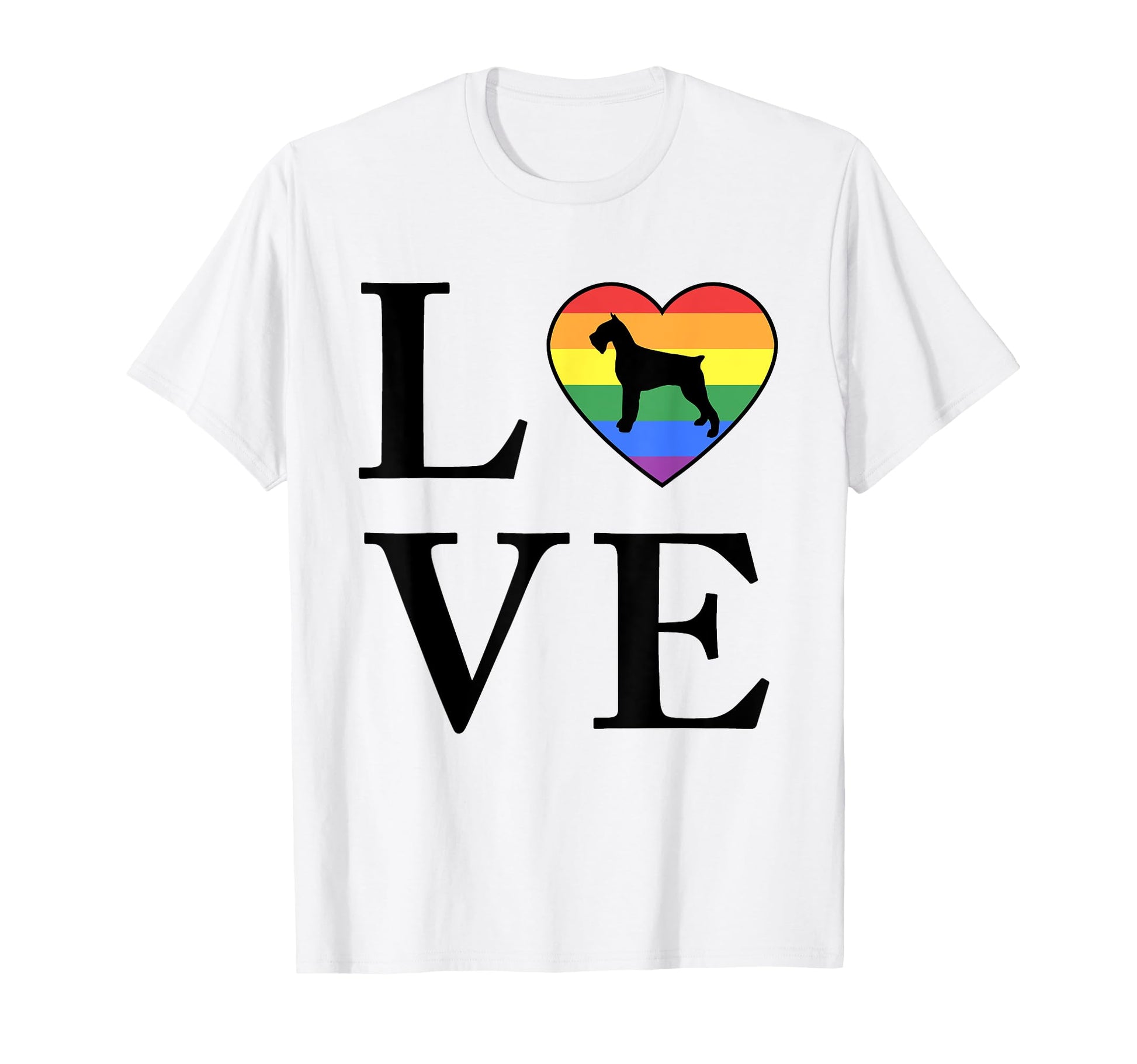 Dog Breed Giant Schnauzer Word Love T-Shirt - Custom Art Print for Adults - T-Shirt, Sweatshirt, Hoodie