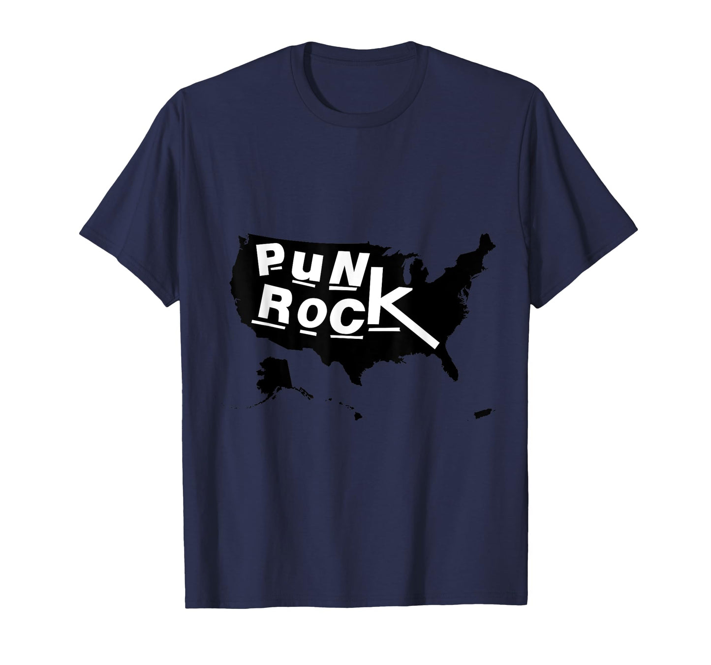 Punk Rock United States Usa Map Emo T-Shirt - Casual Everyday Wear Unisex - T-Shirt, Sweatshirt, Hoodie