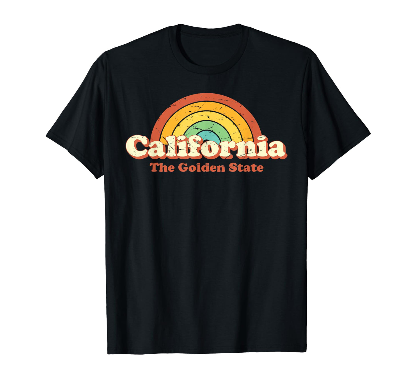 California Rainbow 70S T-Shirt - Custom Art Print Unisex - T-Shirt, Sweatshirt, Hoodie