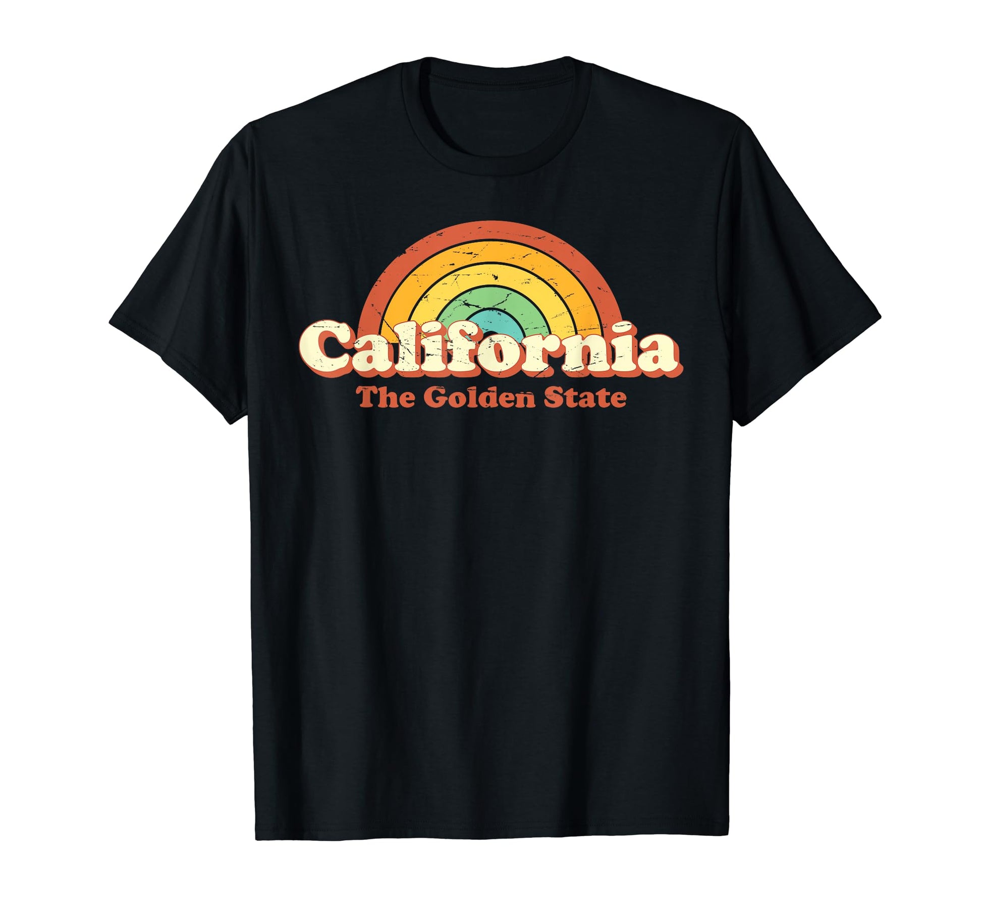 California Rainbow 70S T-Shirt - Custom Art Print Unisex - T-Shirt, Sweatshirt, Hoodie