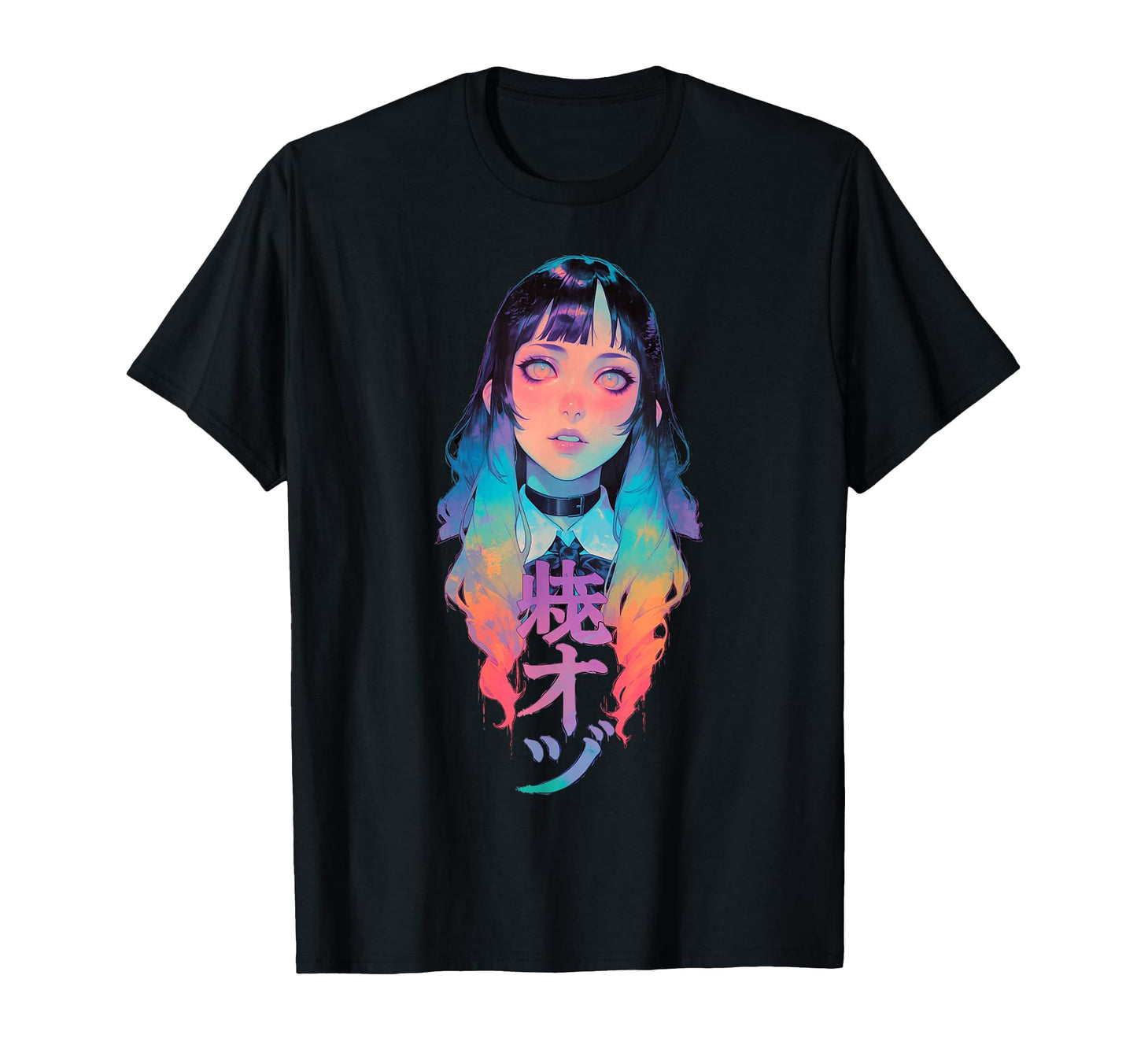 Goth Grunge Demon Anime Waifu Horror Alt T-Shirt - Custom Art Print Unisex - T-Shirt, Sweatshirt, Hoodie
