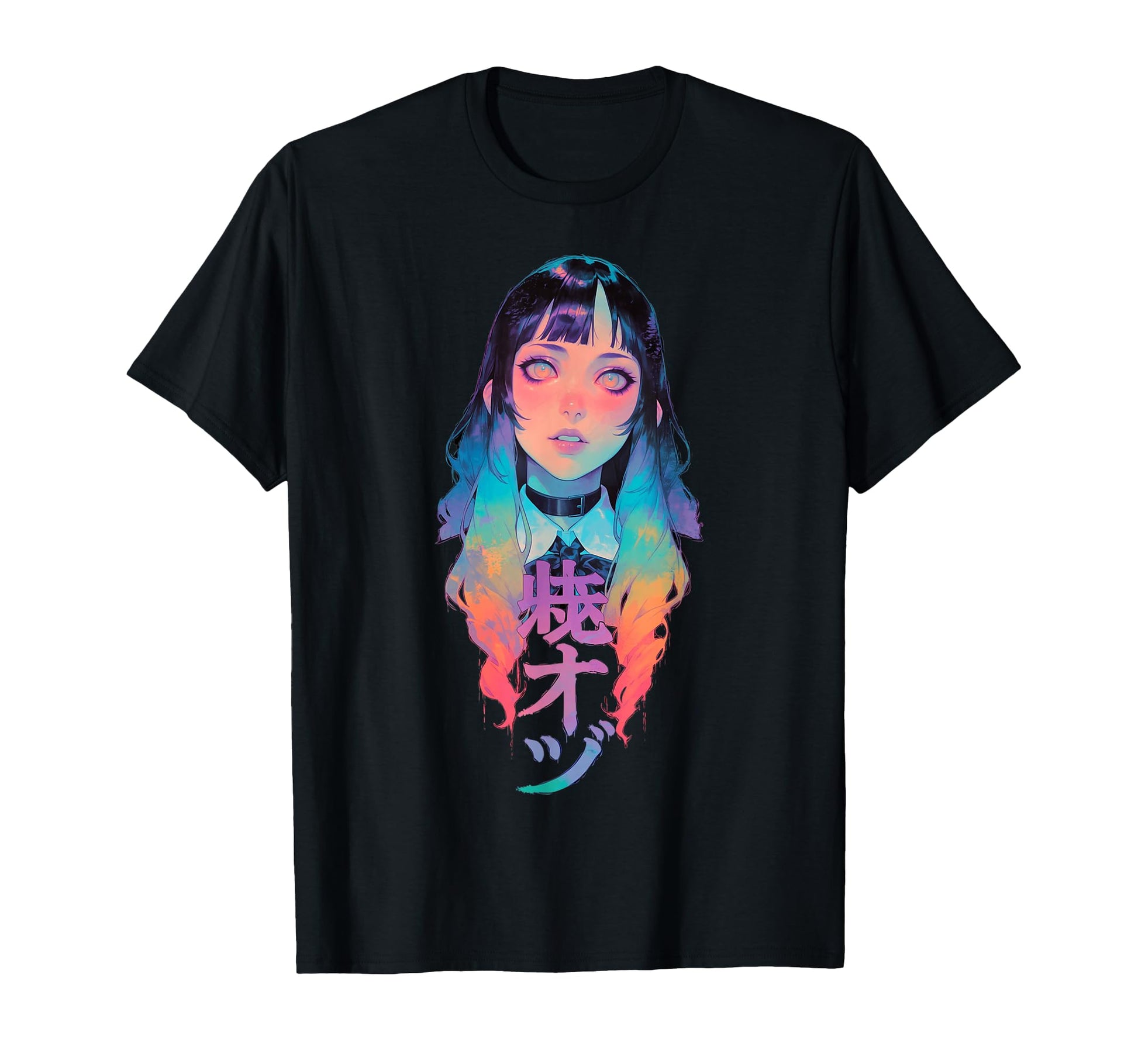Goth Grunge Demon Anime Waifu Horror Alt T-Shirt - Custom Art Print Unisex - T-Shirt, Sweatshirt, Hoodie