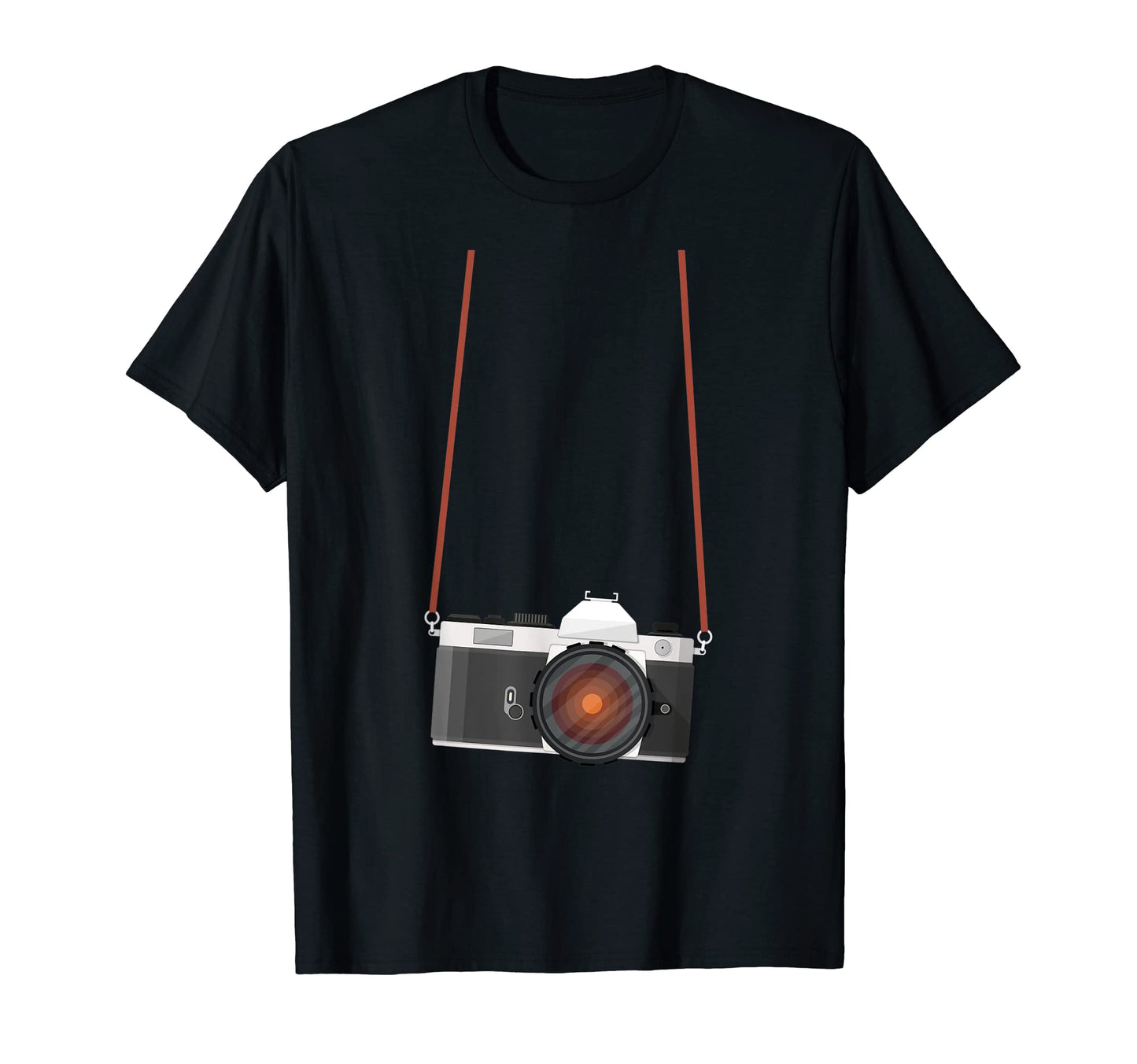 Fake Tourist Camera Holiday Vacation T-Shirt - Trendy Graphic Unisex - T-Shirt, Sweatshirt, Hoodie