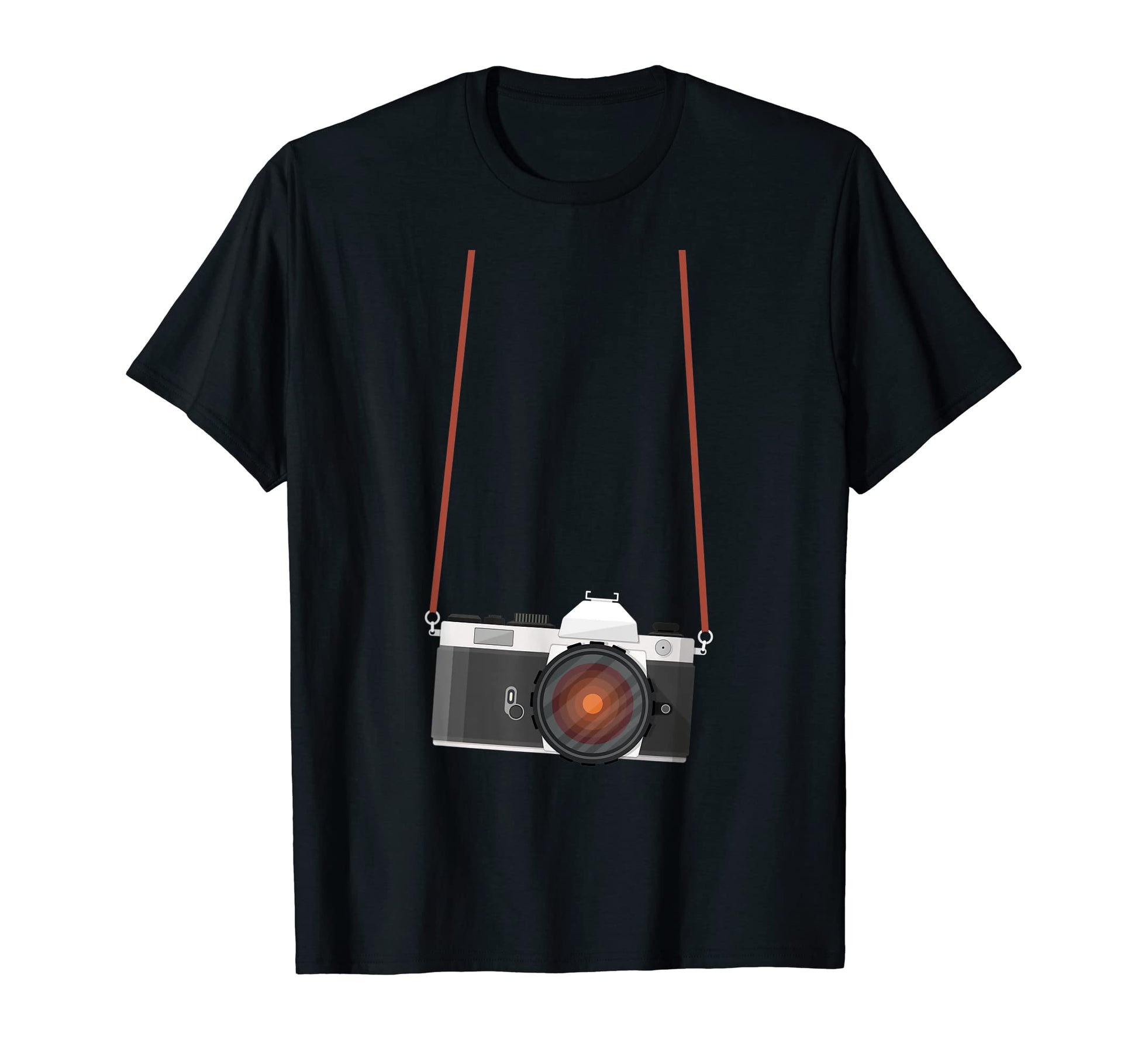Fake Tourist Camera Holiday Vacation T-Shirt - Trendy Graphic Unisex - T-Shirt, Sweatshirt, Hoodie