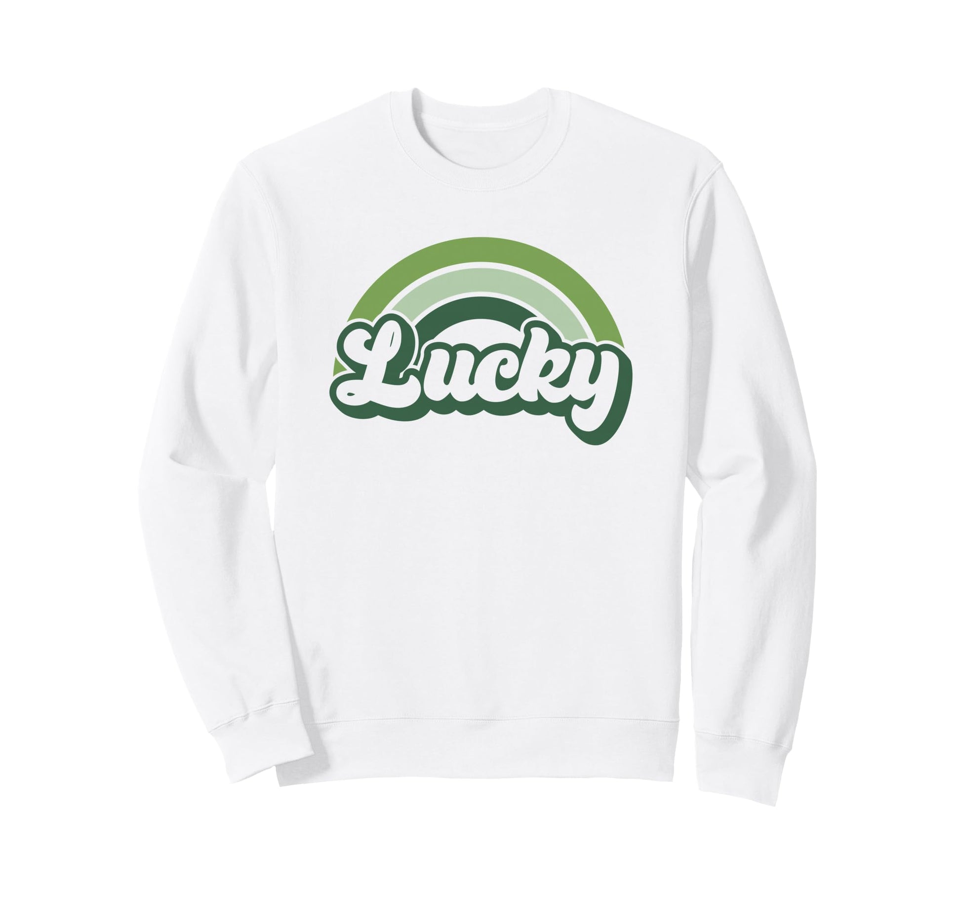 Lucky Green St Patricks Rainbow T-Shirt - Aesthetic Graphic for Adults - T-Shirt, Sweatshirt, Hoodie
