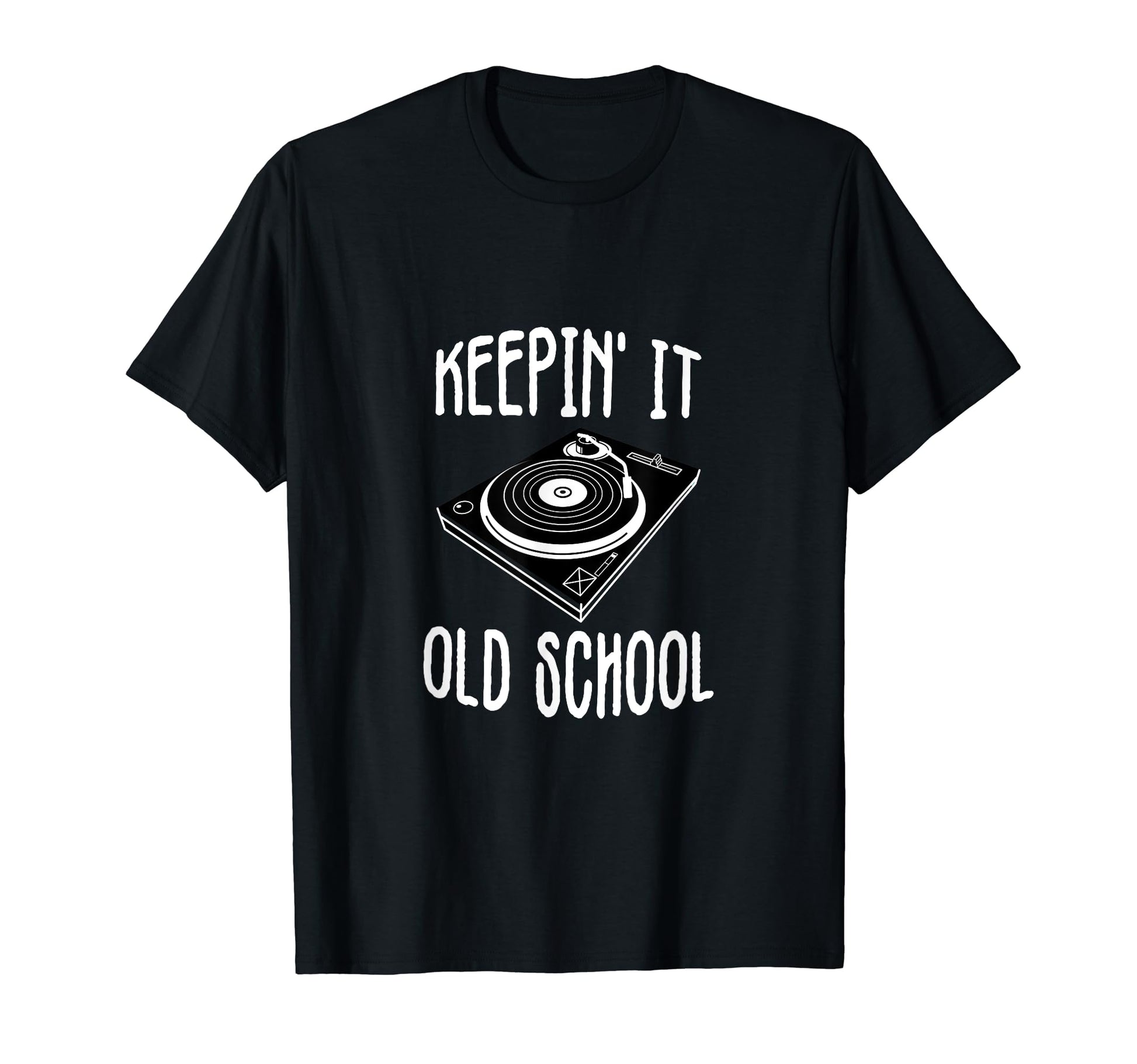 Keepin It Old School Vinyl Hip Hop T-Shirt - Novelty Apparel for Adults - T-Shirt, Sweatshirt, Hoodie