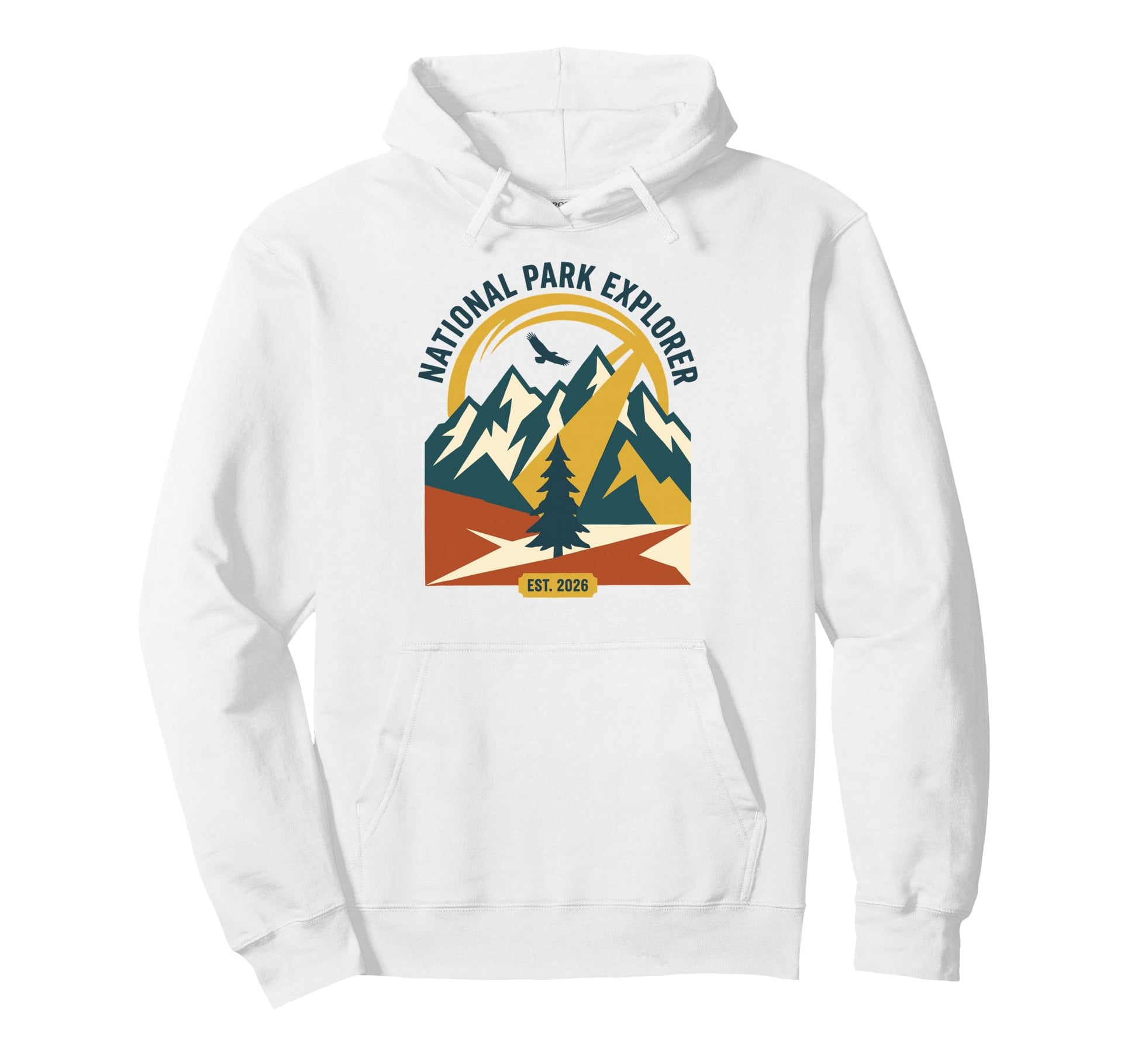 National Park Explorer Mountain Hiking Hoodie - Unique Graphic for Adults - T-Shirt, Sweatshirt, Hoodie