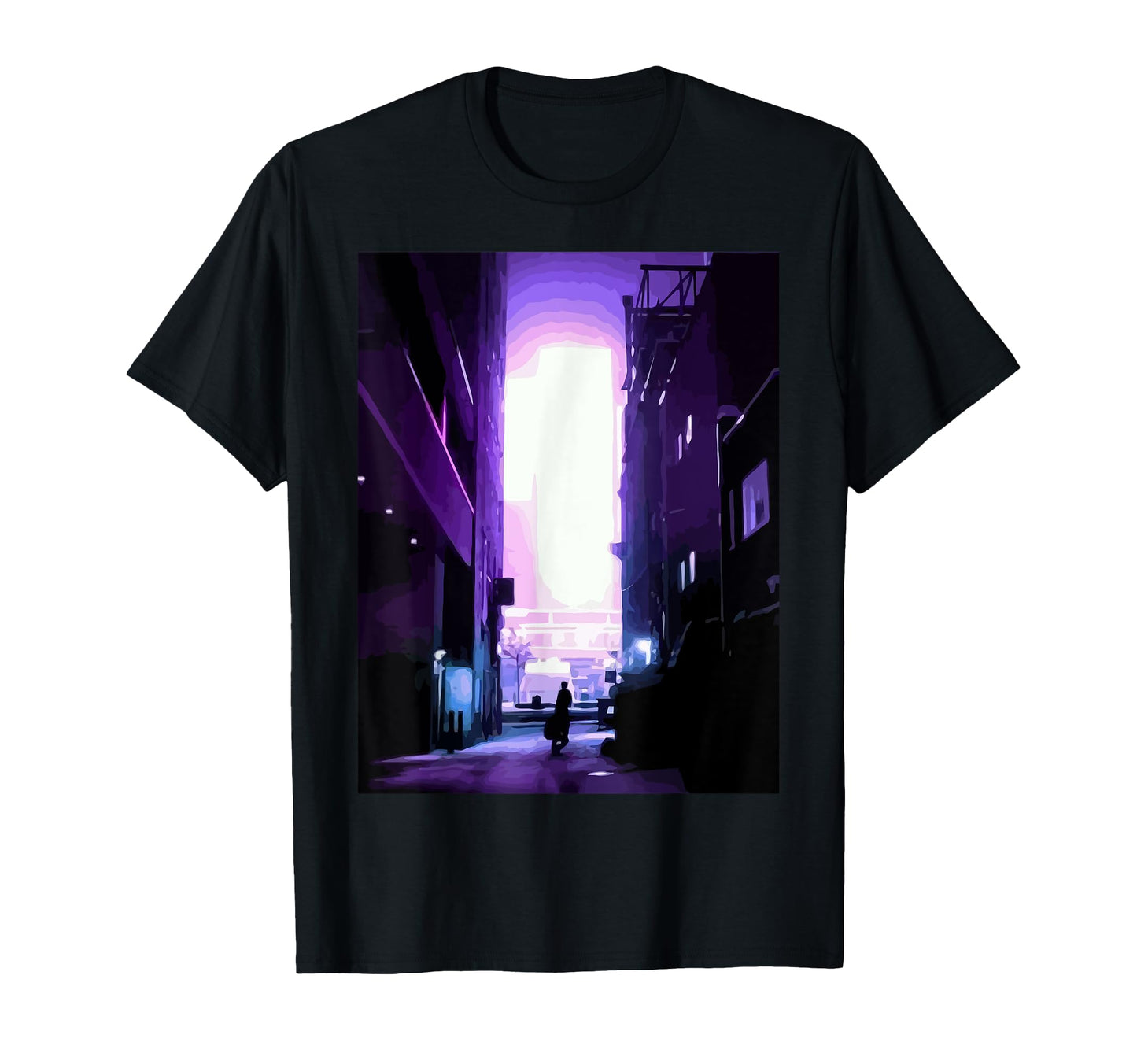 Digital Cityscape Vaporwave Aesthetic T-Shirt - Trendy Graphic for Adults - T-Shirt, Sweatshirt, Hoodie