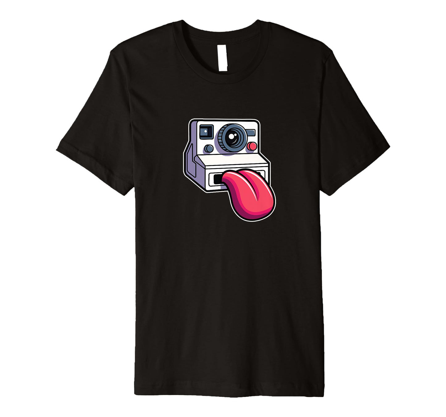 Instant Camera Tongue Out Funny T-Shirt - Streetwear Style Unisex - T-Shirt, Sweatshirt, Hoodie