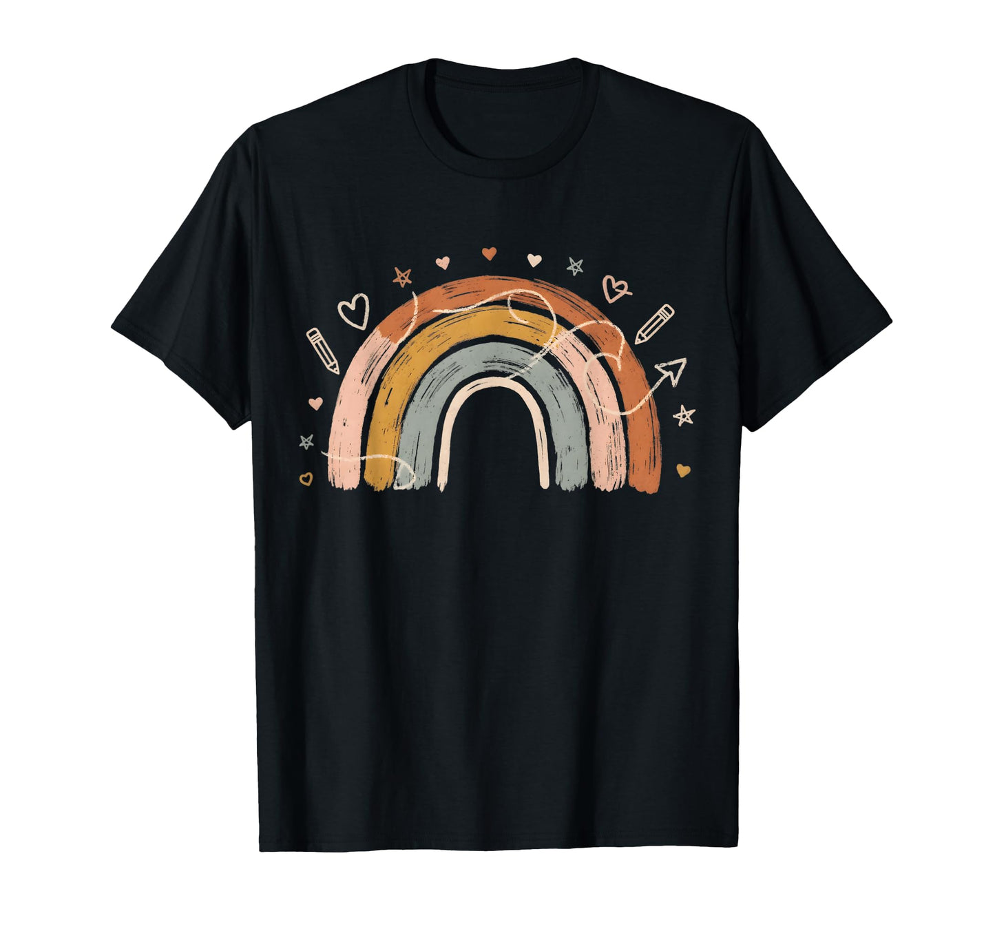 Boho Rainbow Teacher Classroom Vibes T-Shirt - Novelty Apparel Men Women - T-Shirt, Sweatshirt, Hoodie