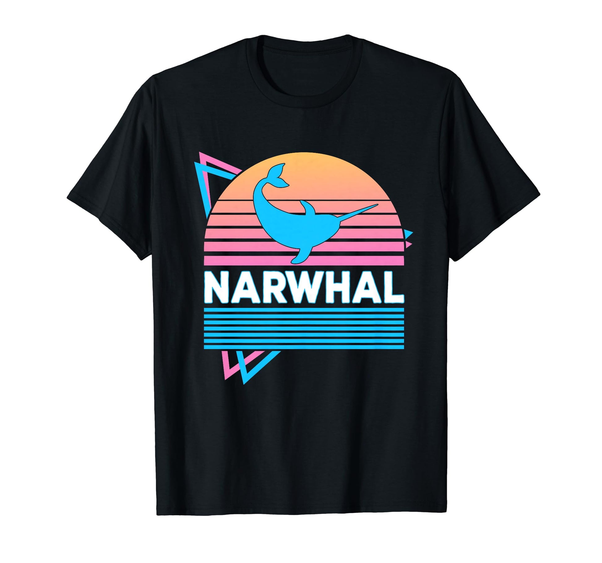 Narwhal Vaporwave Aesthetic T-Shirt - Novelty Apparel Men Women - T-Shirt, Sweatshirt, Hoodie
