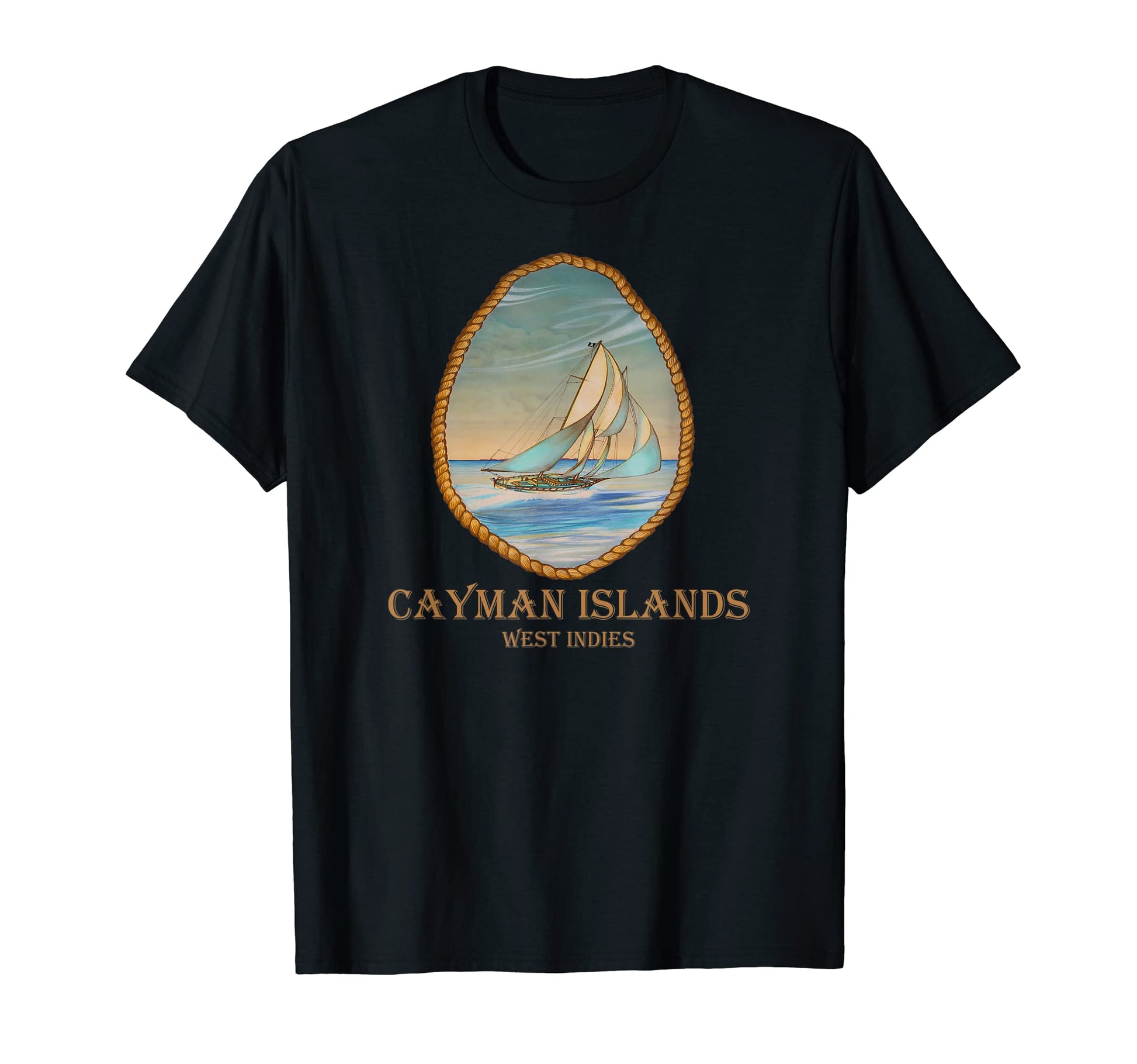 Cayman Islands West Indies Sailboat T-Shirt - Aesthetic Graphic Unisex - T-Shirt, Sweatshirt, Hoodie