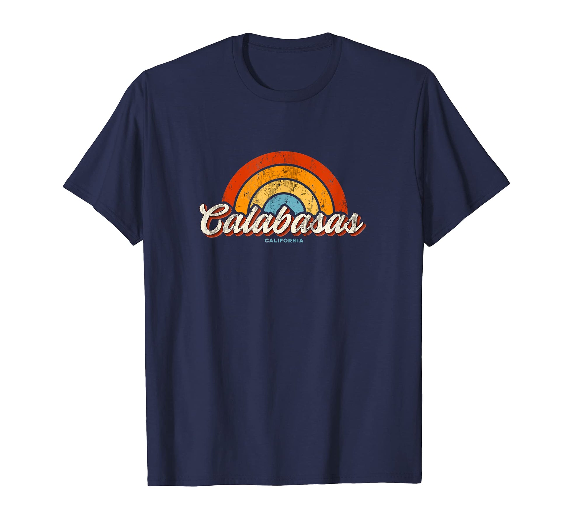 Calabasas California Ca Rainbow 70S T-Shirt - Custom Art Print for Adults - T-Shirt, Sweatshirt, Hoodie