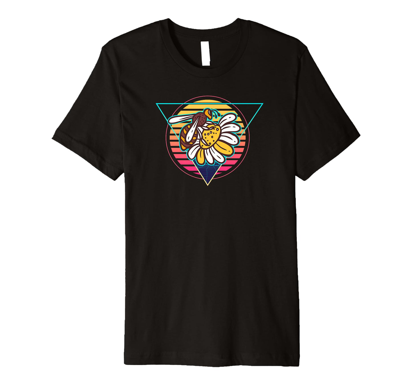 Futuristic Bee Vaporwave Beekeeper T-Shirt - Unique Graphic Unisex - T-Shirt, Sweatshirt, Hoodie