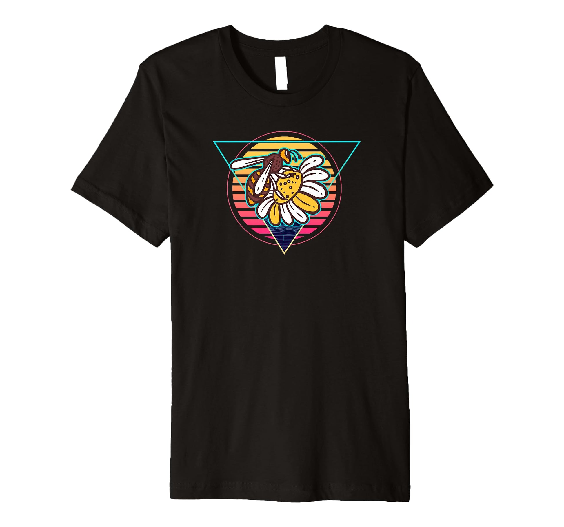 Futuristic Bee Vaporwave Beekeeper T-Shirt - Unique Graphic Unisex - T-Shirt, Sweatshirt, Hoodie