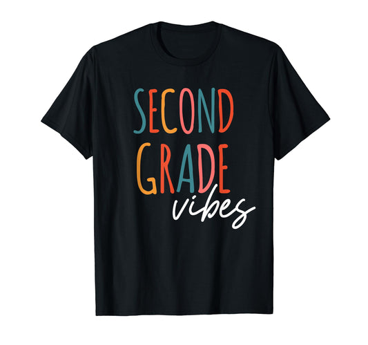 2Nd Grade Vibes Boho First Day T-Shirt - Aesthetic Graphic for Adults - T-Shirt, Sweatshirt, Hoodie