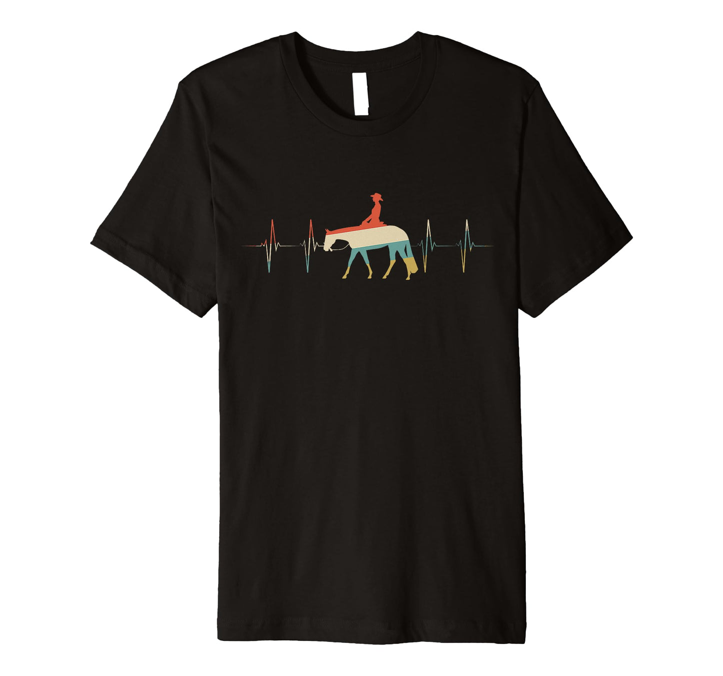 Western Pleasure Heartbeat Ecg Ekg T-Shirt - Streetwear Style for Adults - T-Shirt, Sweatshirt, Hoodie