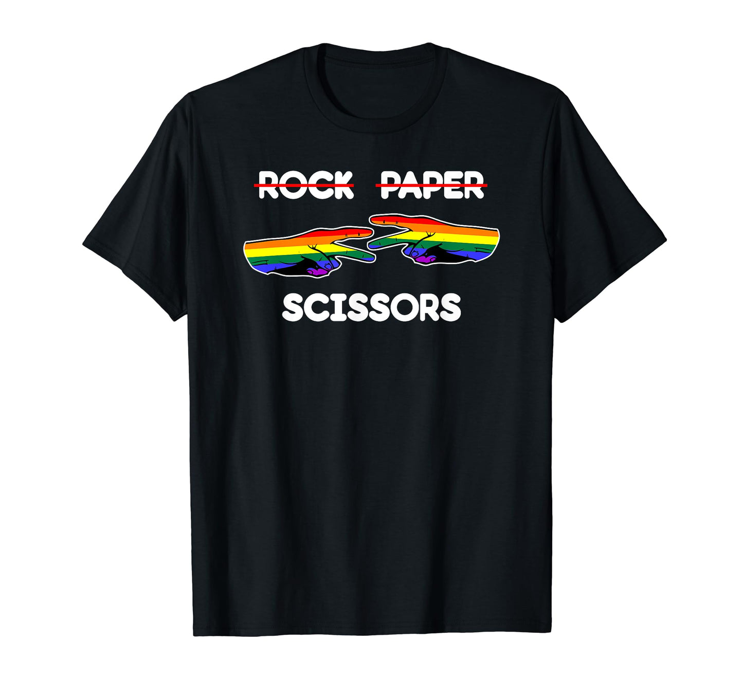 Rock Paper Scissors Funny Lgbt T-Shirt - Graphic Print for Adults - T-Shirt, Sweatshirt, Hoodie