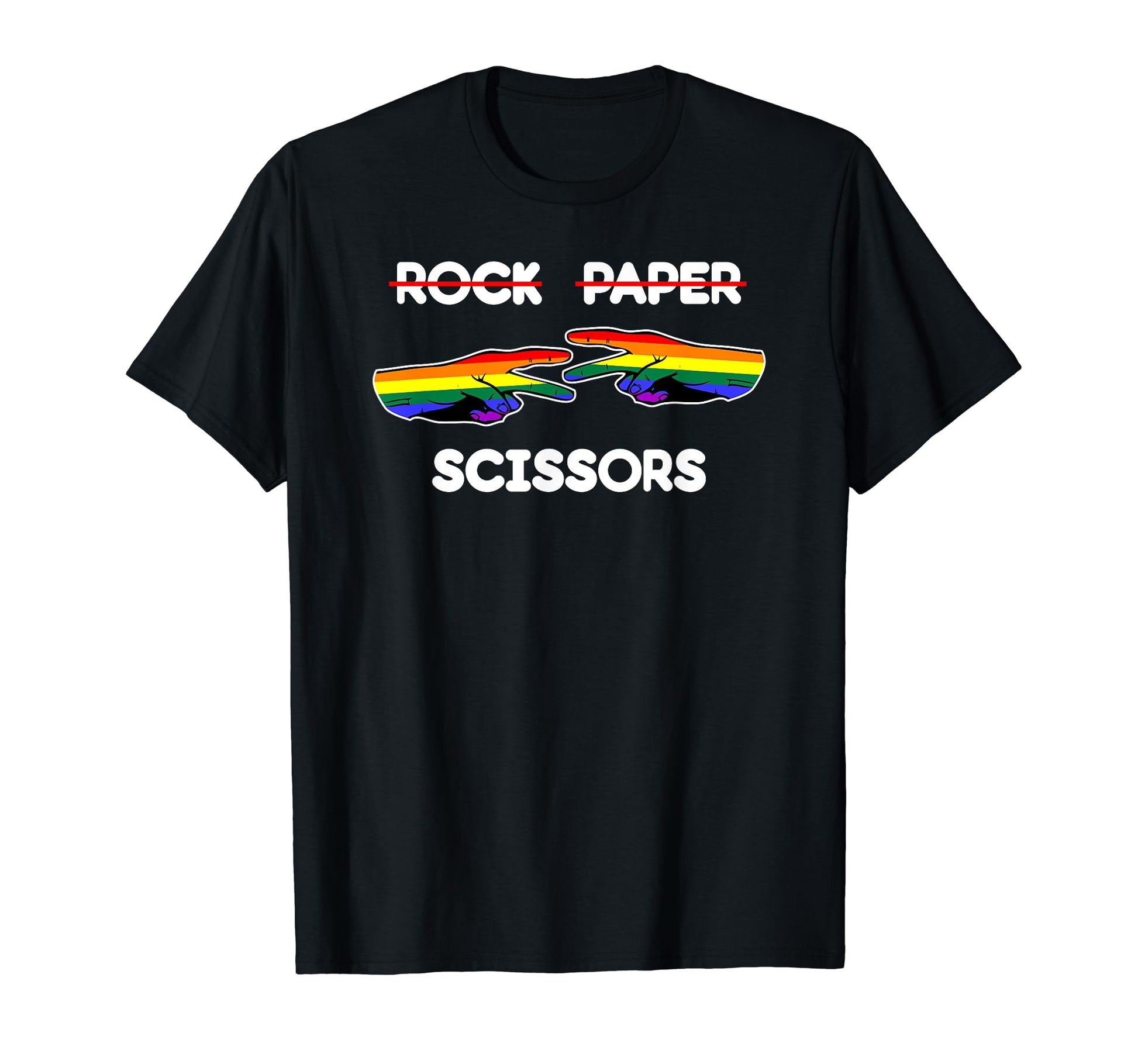 Rock Paper Scissors Funny Lgbt T-Shirt - Graphic Print for Adults - T-Shirt, Sweatshirt, Hoodie