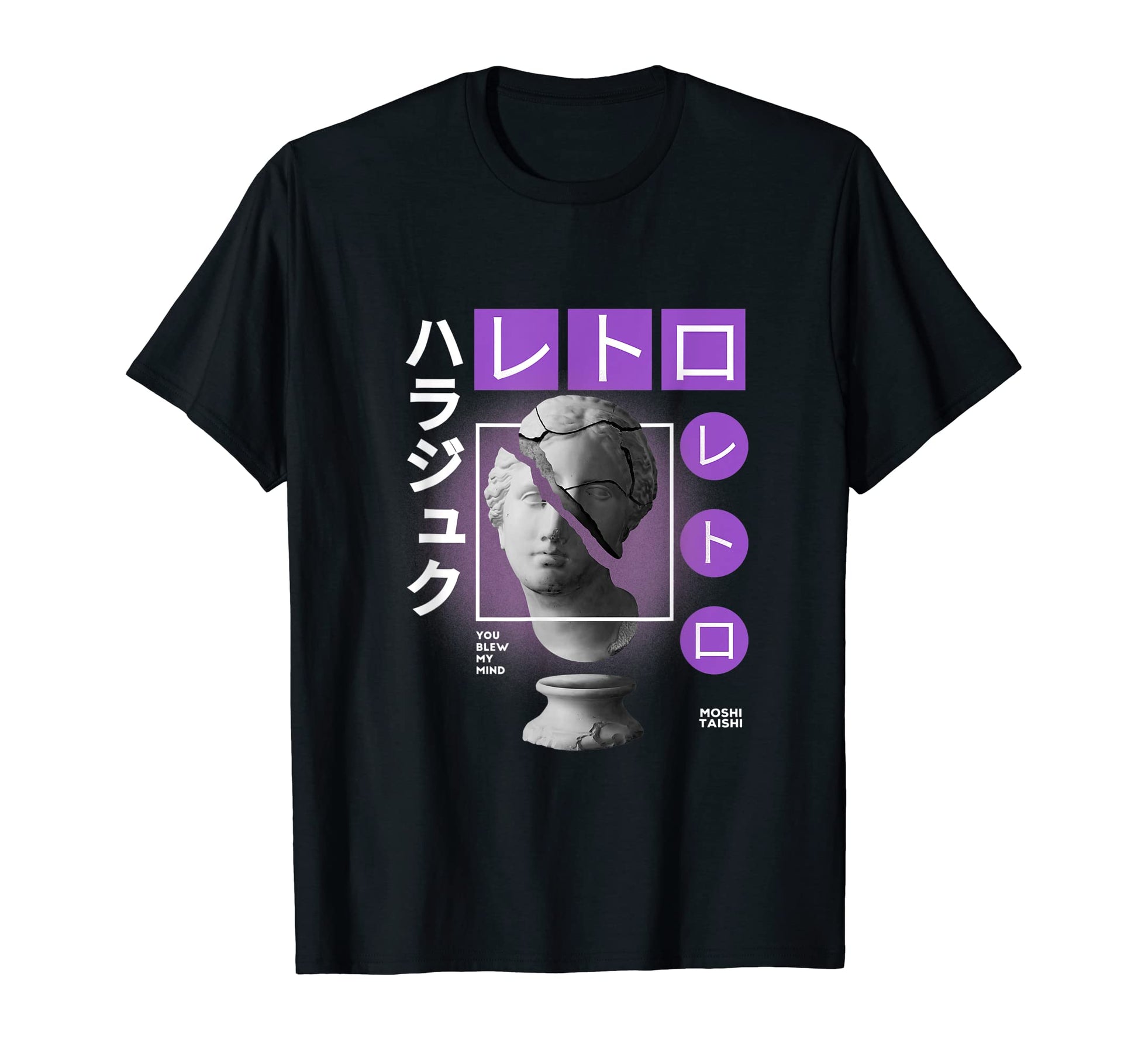 Vaporwave Statue Aesthetic Art Glitch T-Shirt - Unique Graphic for Adults - T-Shirt, Sweatshirt, Hoodie