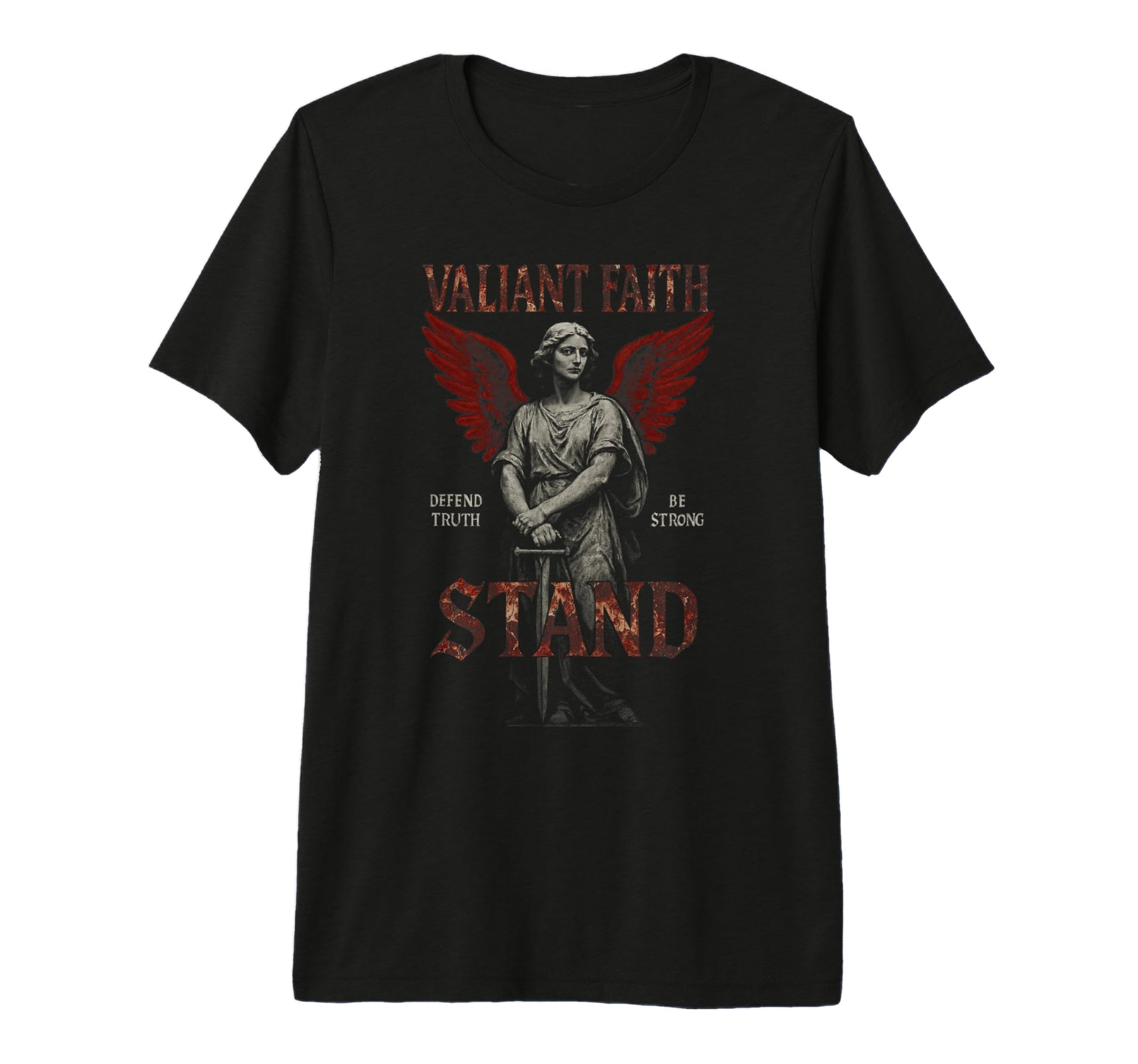 Valiant Faith Christian Edgy Y2K 90S T-Shirt - Novelty Apparel for Adults - T-Shirt, Sweatshirt, Hoodie