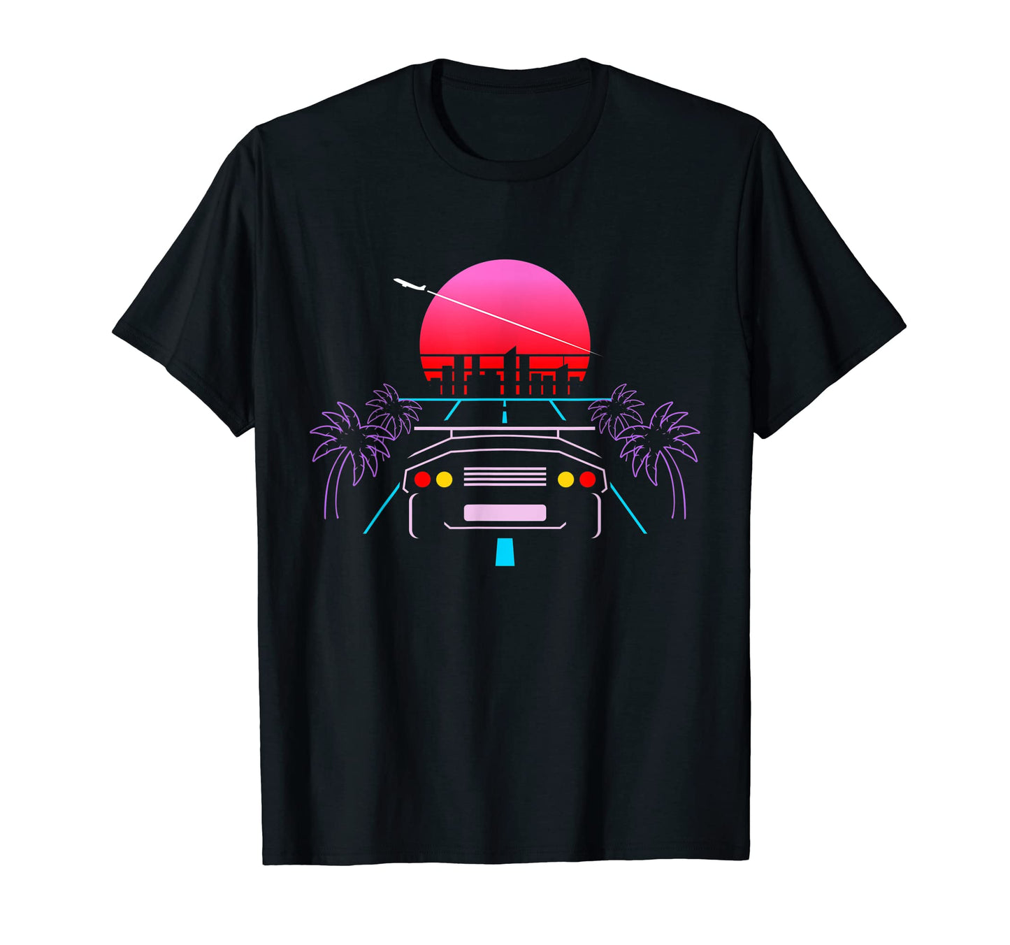 Car Sunset Vaporwave Japanese Aesthetic T-Shirt - Trendy Graphic Unisex - T-Shirt, Sweatshirt, Hoodie