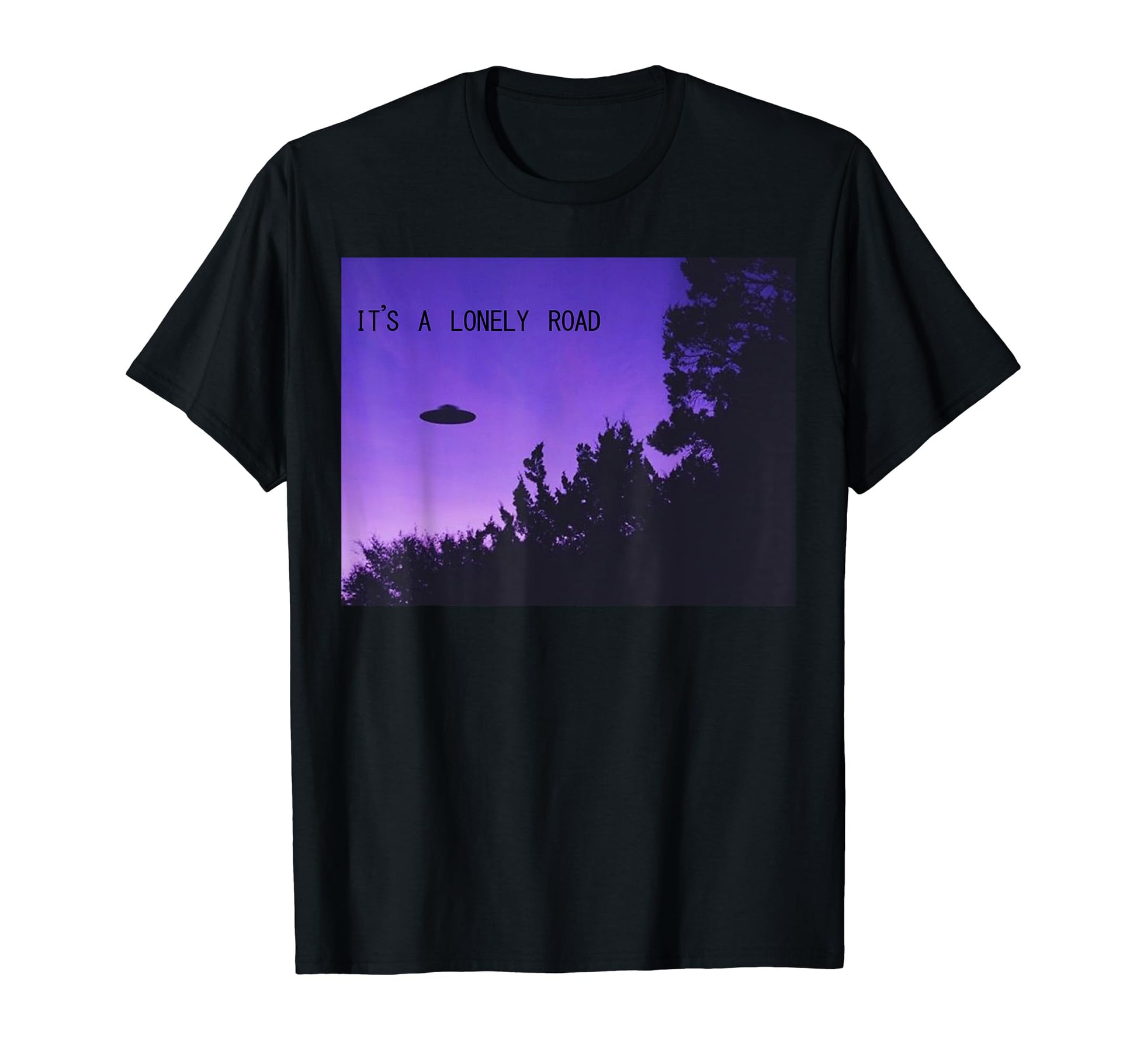 Its Lonely Road Aesthetic Vaporwave Anime T-Shirt - Custom Art Print Unisex - T-Shirt, Sweatshirt, Hoodie