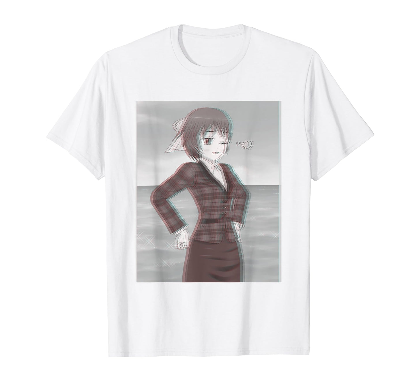 Anime Vaporwave Aesthetic White T-Shirt - Minimalist Print Men Women - T-Shirt, Sweatshirt, Hoodie