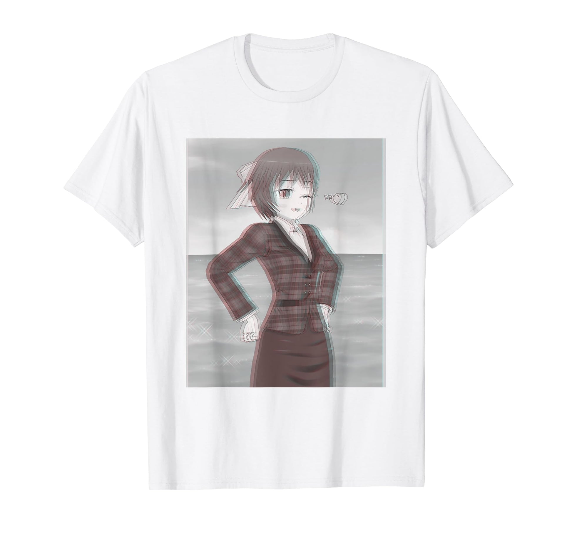 Anime Vaporwave Aesthetic White T-Shirt - Minimalist Print Men Women - T-Shirt, Sweatshirt, Hoodie