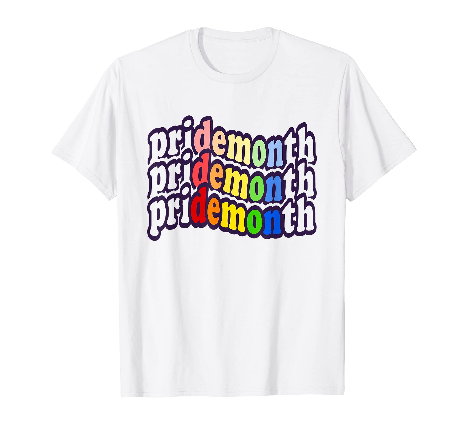 Pride Month Demon Funny Pride Month T-Shirt - Minimalist Print for Adults - T-Shirt, Sweatshirt, Hoodie