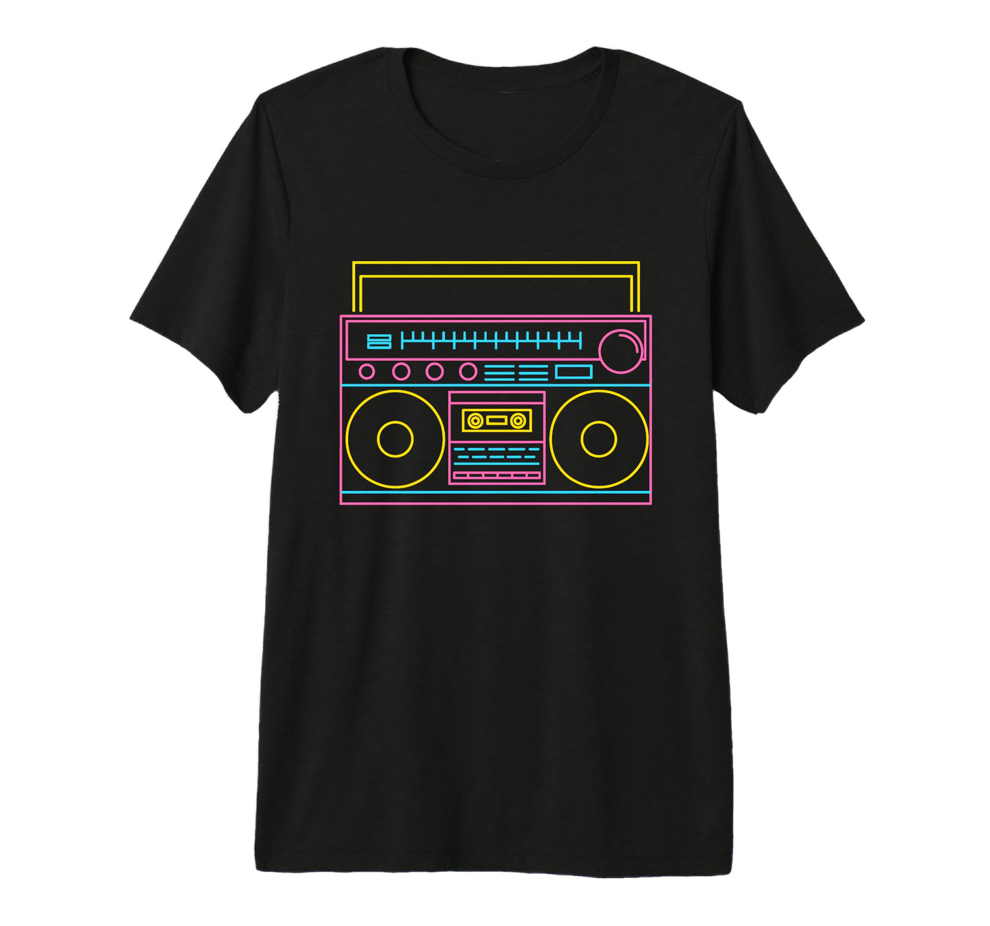 Colorful Boombox Synthwave Music T-Shirt - Aesthetic Graphic Men Women - T-Shirt, Sweatshirt, Hoodie
