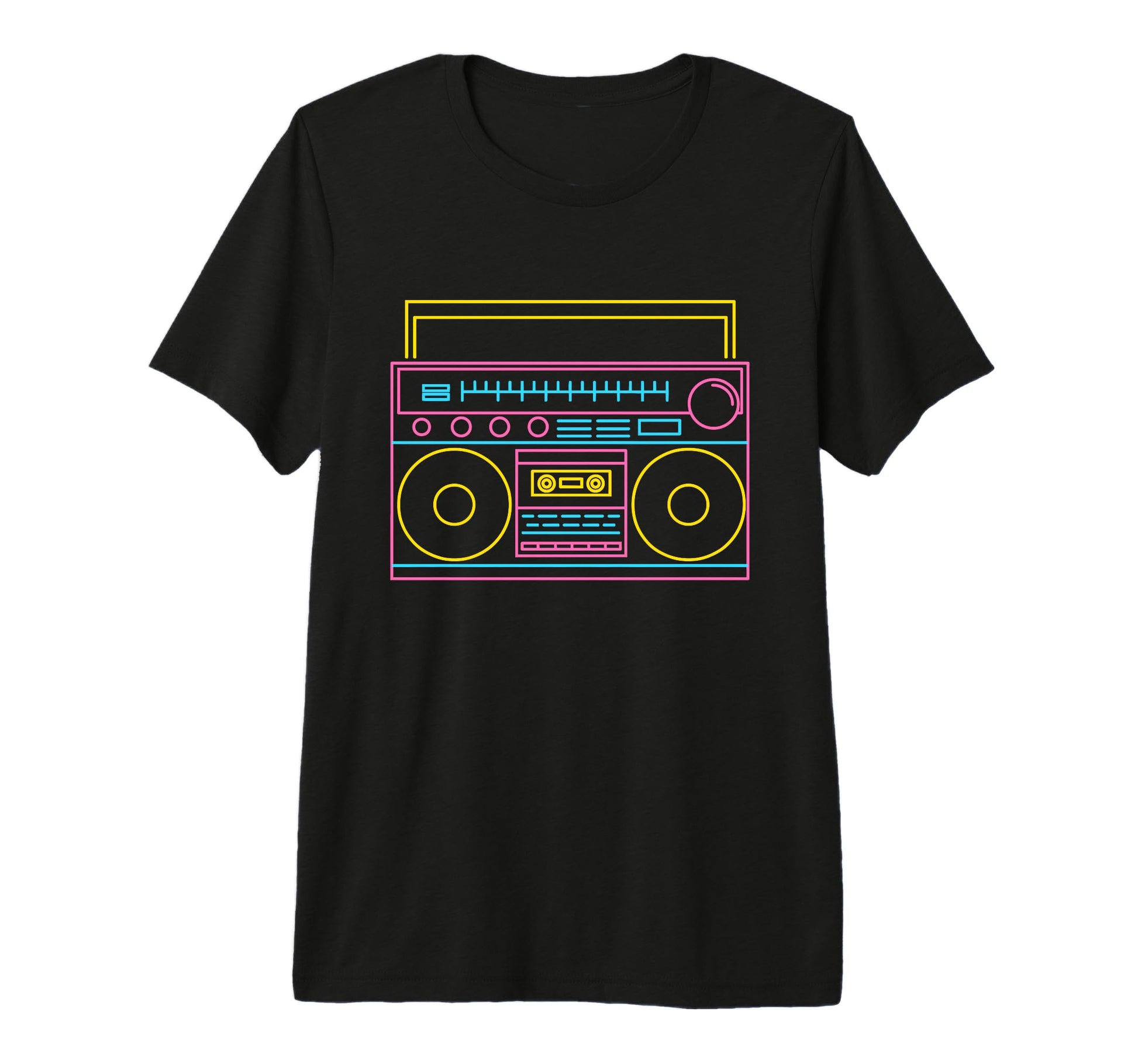Colorful Boombox Synthwave Music T-Shirt - Aesthetic Graphic Men Women - T-Shirt, Sweatshirt, Hoodie