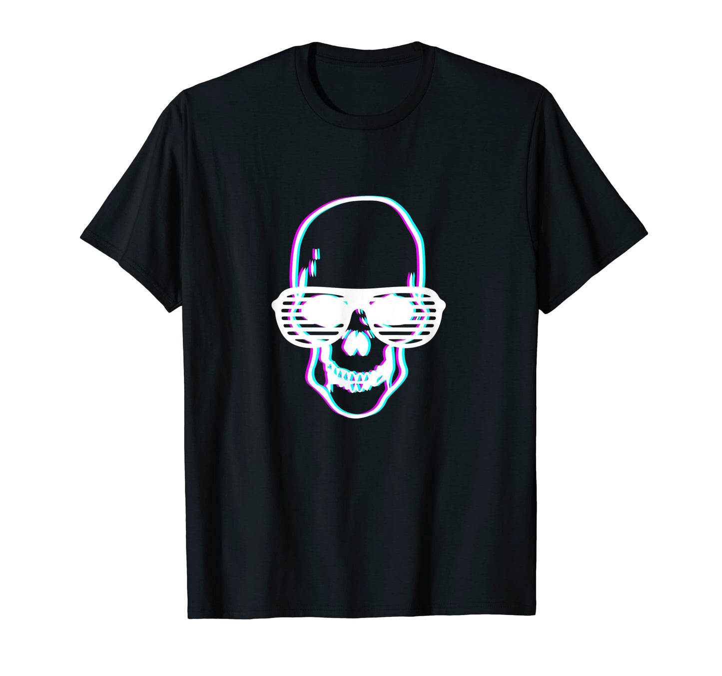 Vaporwave Aesthetic Skull Sunglasses T-Shirt - Minimalist Print Men Women - T-Shirt, Sweatshirt, Hoodie