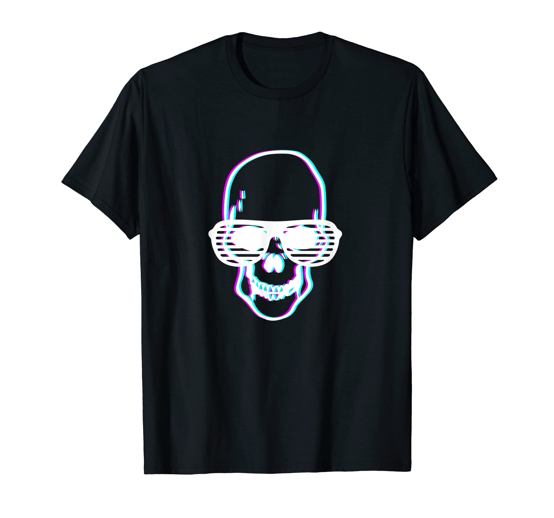 Vaporwave Aesthetic Skull Sunglasses T-Shirt - Minimalist Print Men Women - T-Shirt, Sweatshirt, Hoodie