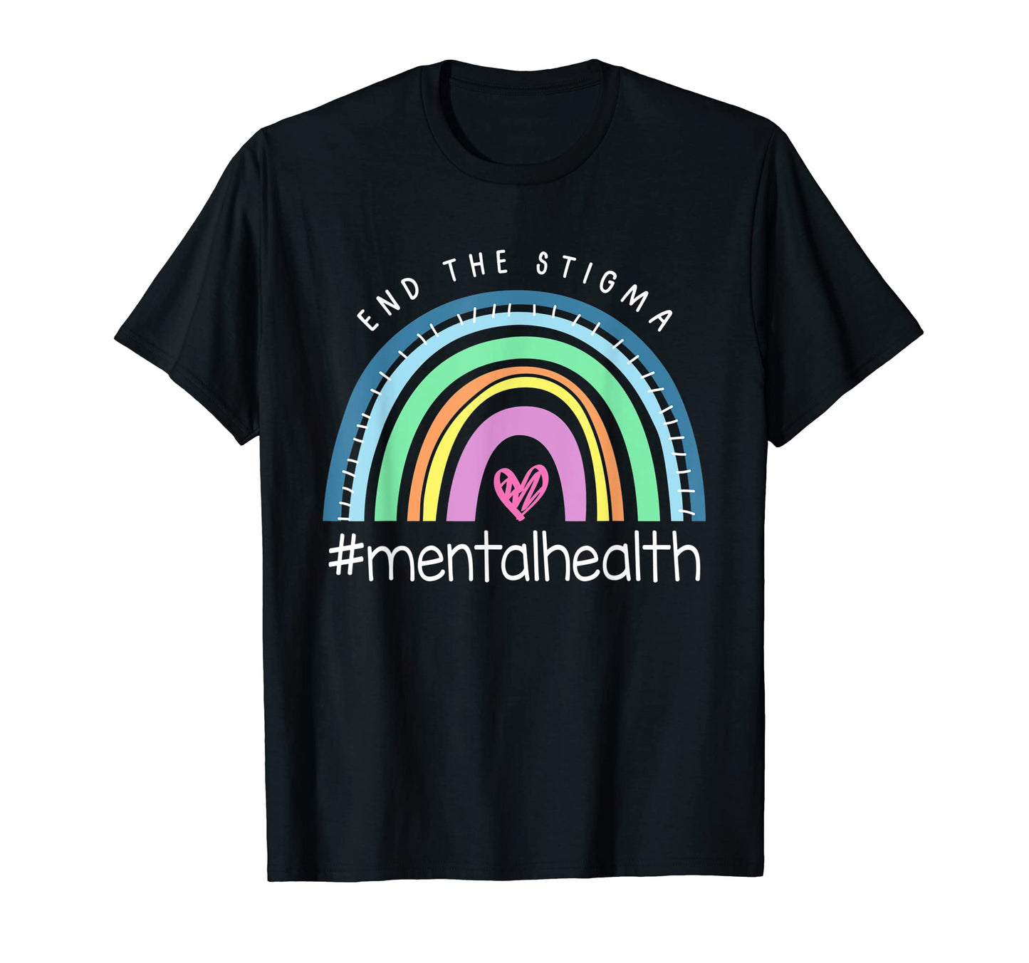 Mental Health Matters End Stigma T-Shirt - Aesthetic Graphic for Adults - T-Shirt, Sweatshirt, Hoodie