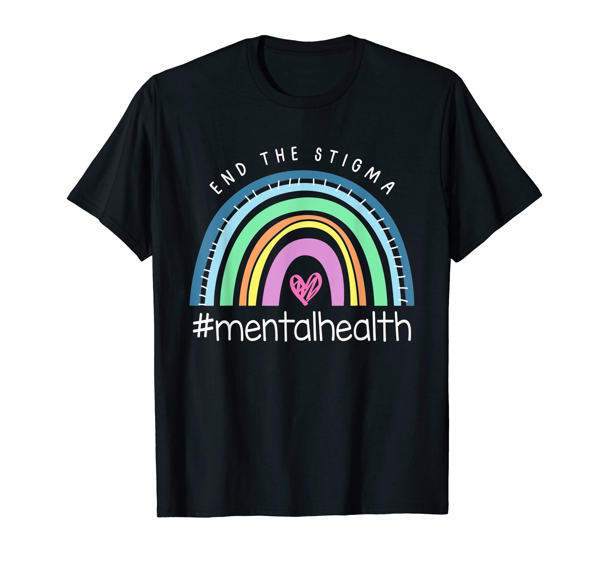 Mental Health Matters End Stigma T-Shirt - Aesthetic Graphic for Adults - T-Shirt, Sweatshirt, Hoodie