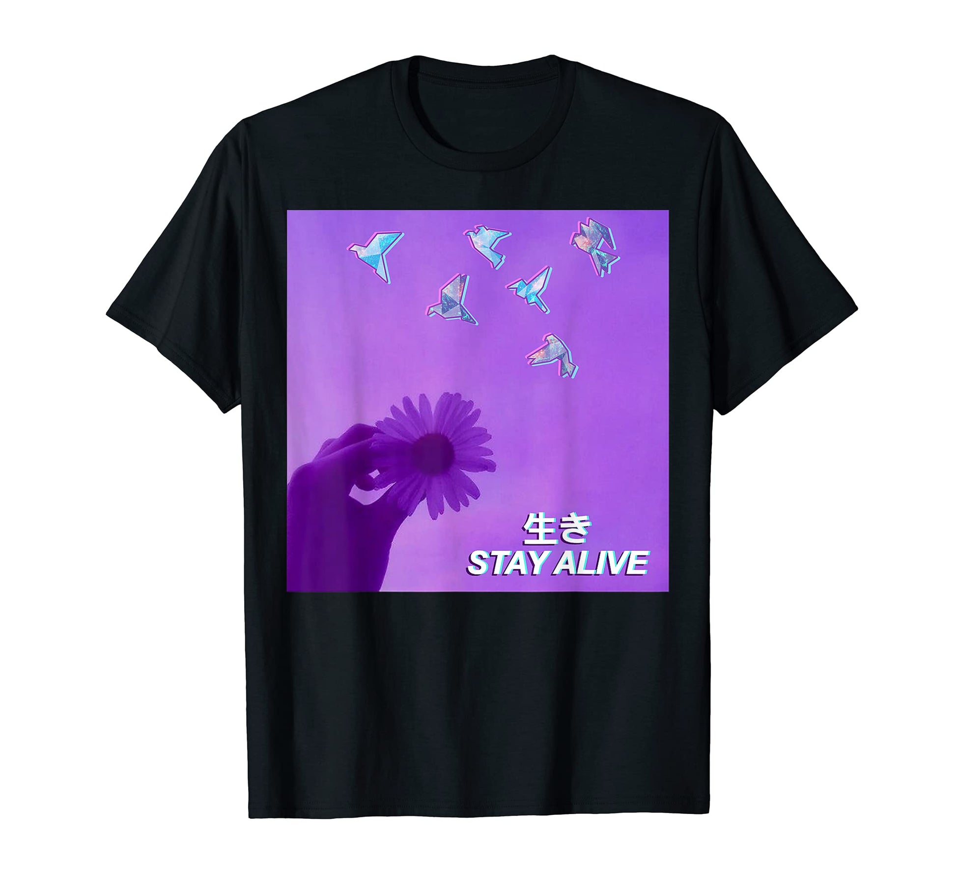 Stay Alive Aesthetic Vaporwave Anime T-Shirt - Trendy Graphic Men Women - T-Shirt, Sweatshirt, Hoodie