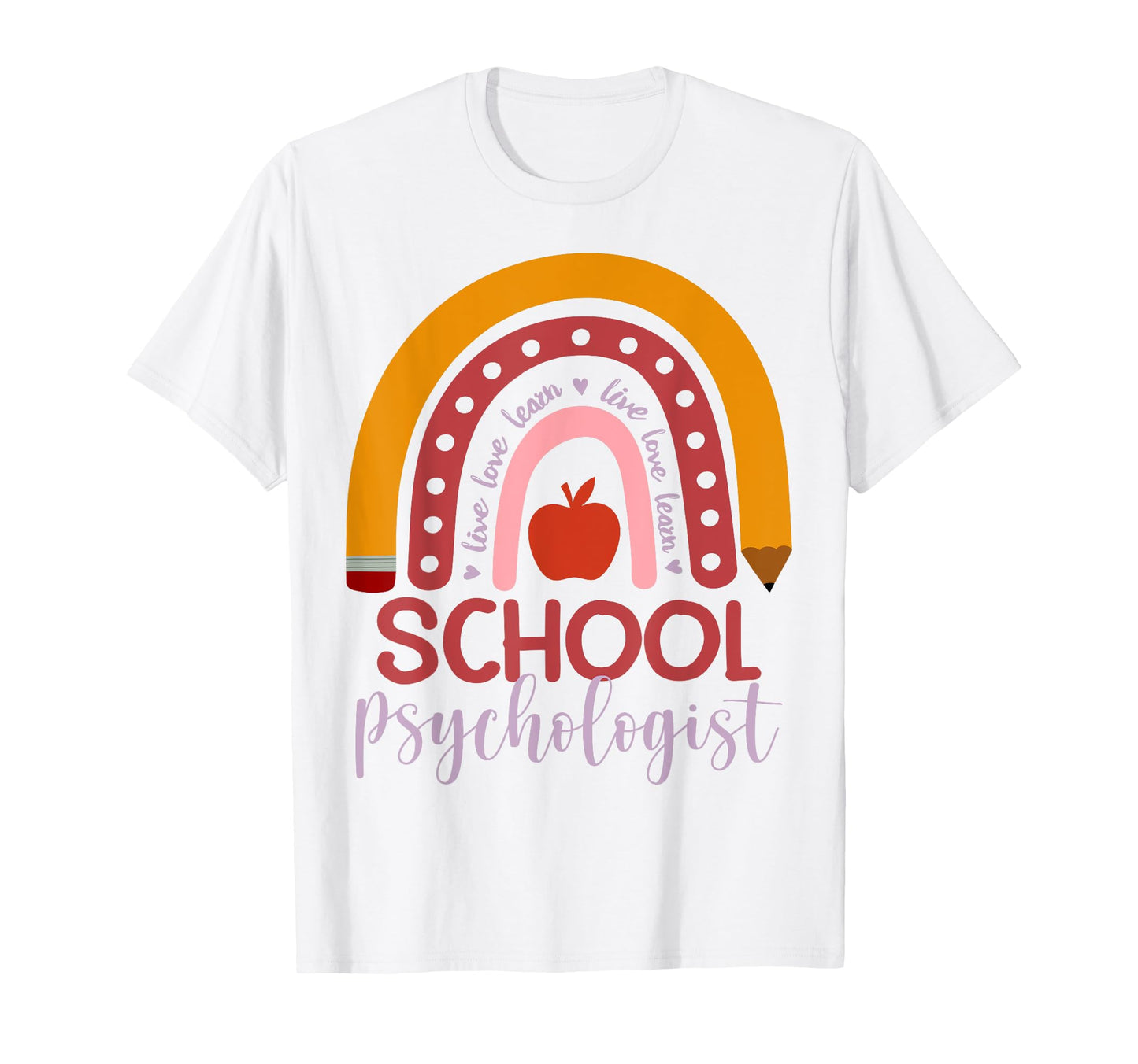 Live Love Learn Rainbow Back To School T-Shirt - Graphic Print Unisex - T-Shirt, Sweatshirt, Hoodie