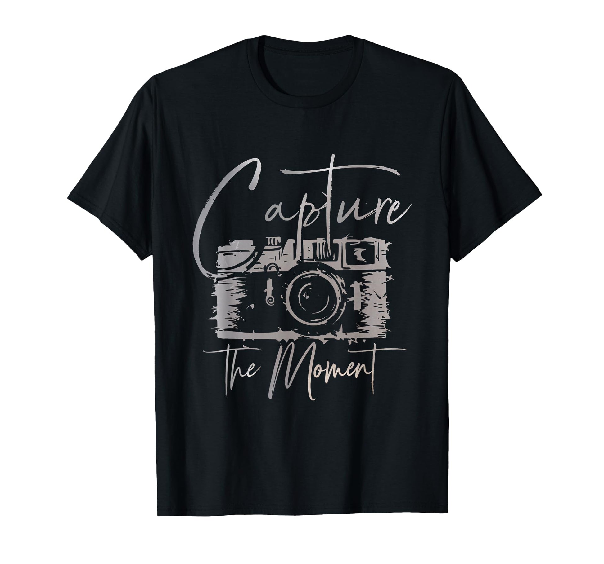 Capture Moment Photography Camera Art T-Shirt - Minimalist Print Unisex - T-Shirt, Sweatshirt, Hoodie