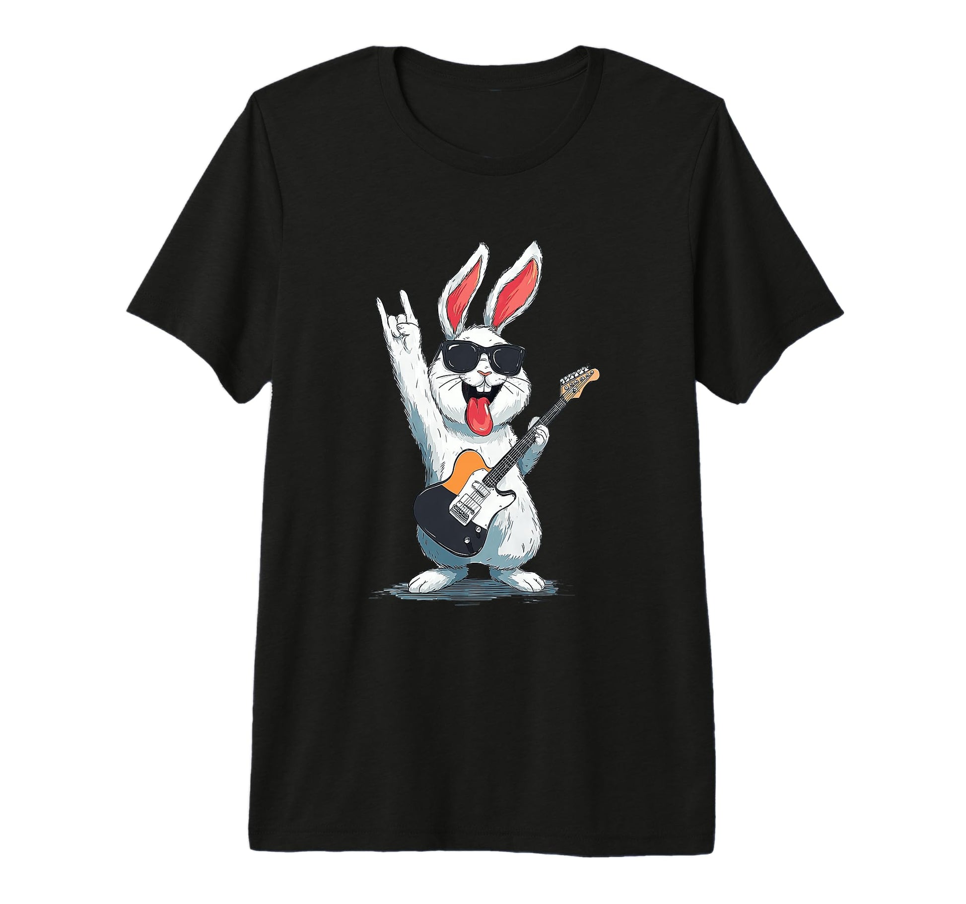 Rock Rabbit Funny Bunny Musician T-Shirt - Novelty Apparel Men Women - T-Shirt, Sweatshirt, Hoodie