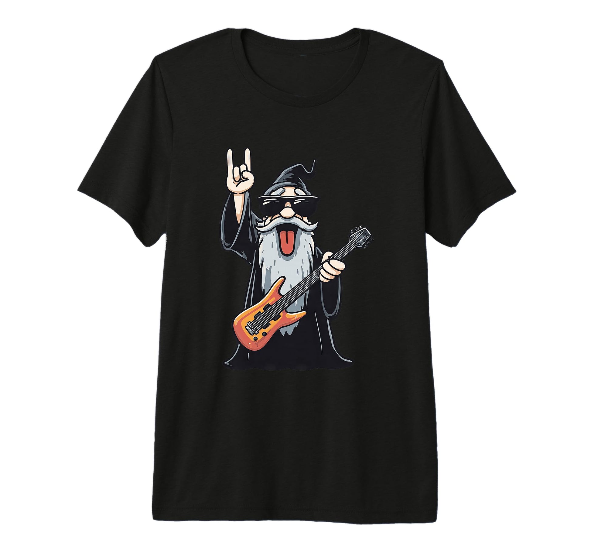 Funny Wizard Rock Guitar Player Playful T-Shirt - Streetwear Style Unisex - T-Shirt, Sweatshirt, Hoodie