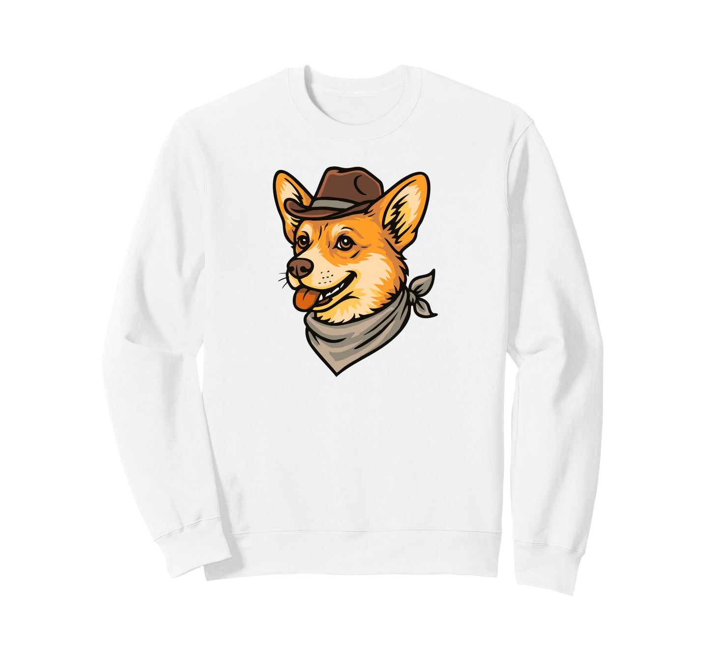 Funny Cowboy Corgi Drawing Corg Mom Sweatshirt - Novelty Apparel Men Women - T-Shirt, Sweatshirt, Hoodie