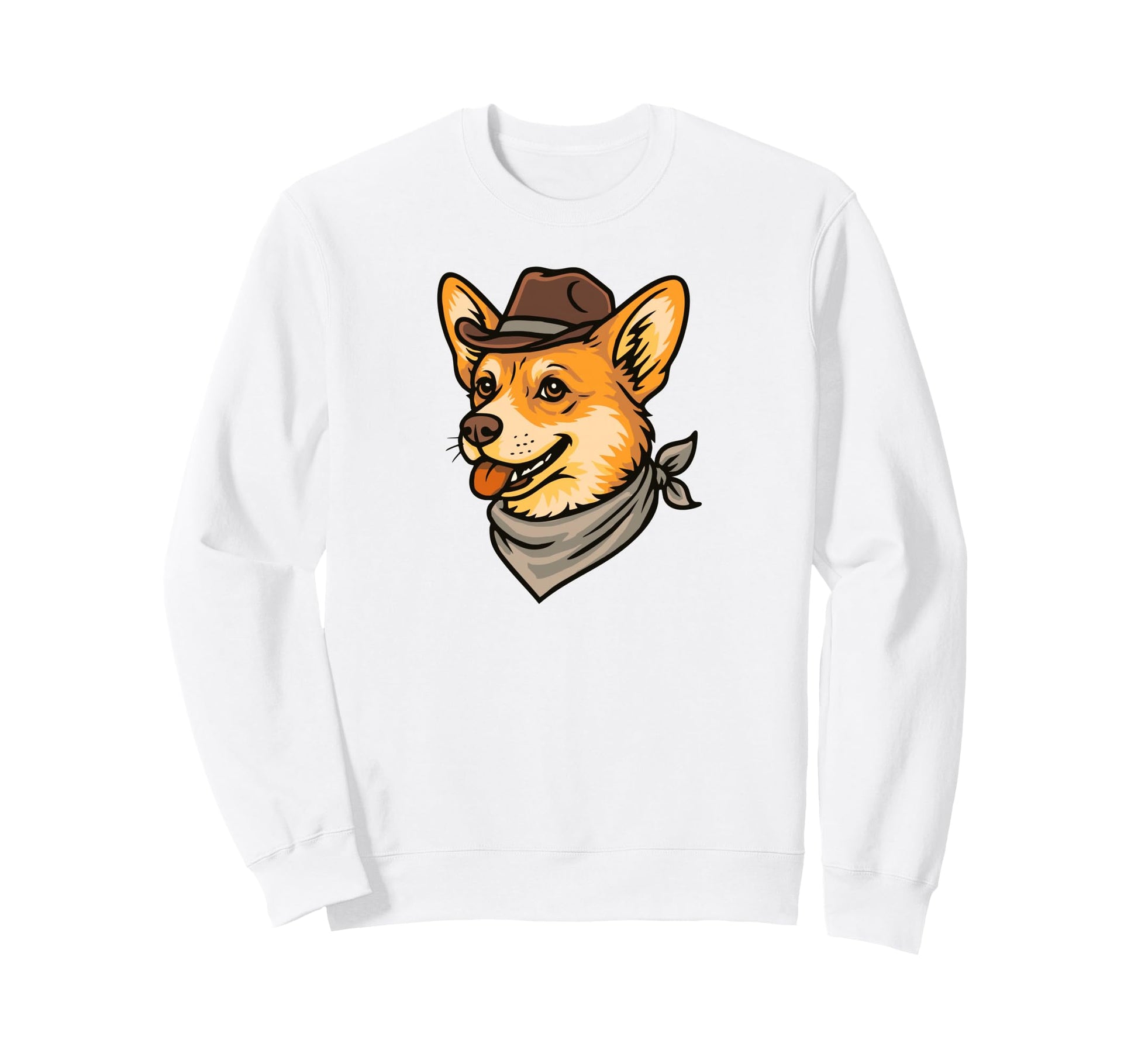 Funny Cowboy Corgi Drawing Corg Mom Sweatshirt - Novelty Apparel Men Women - T-Shirt, Sweatshirt, Hoodie