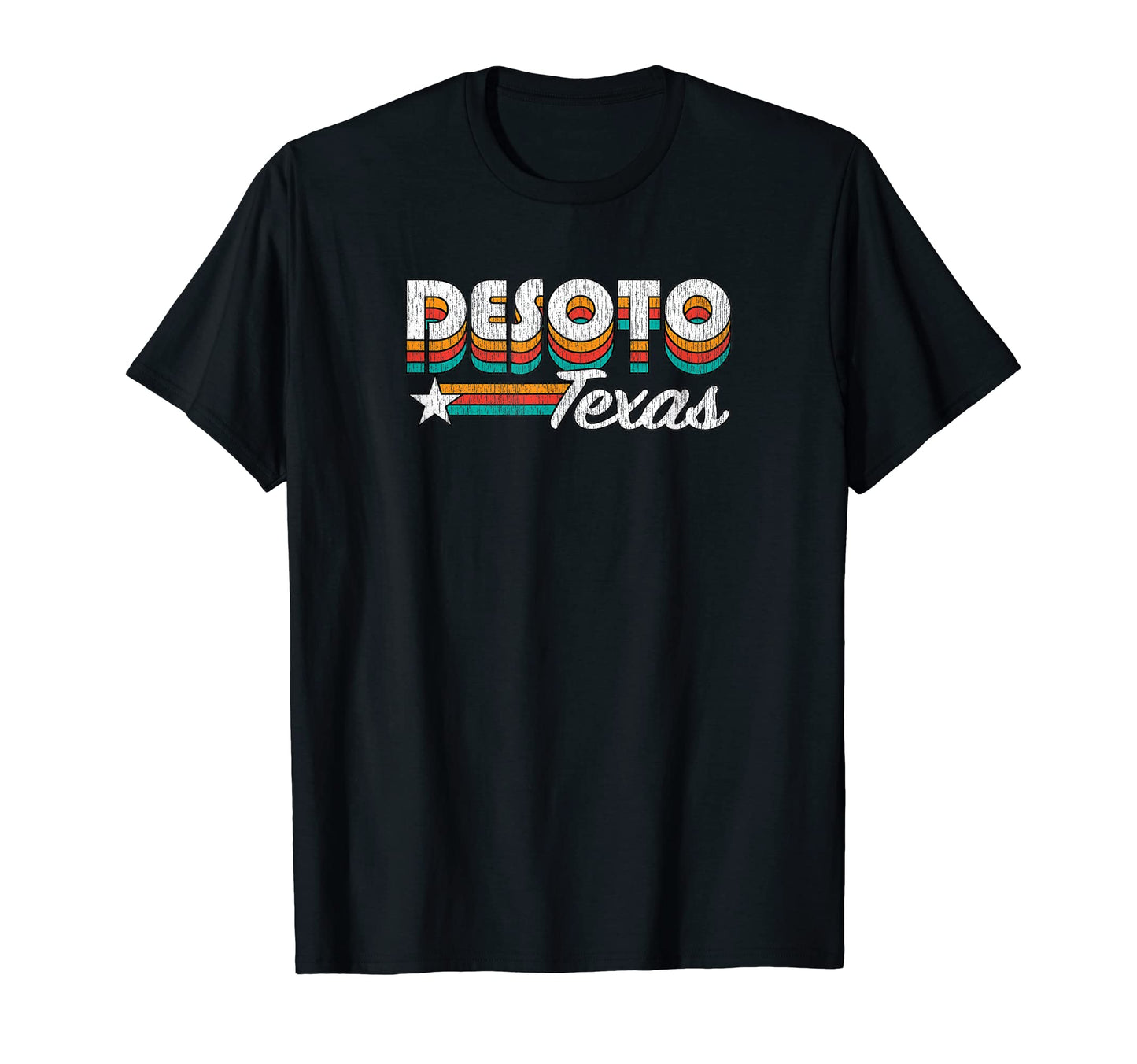 Desoto Tx Desoto Texas Rainbow T-Shirt - Minimalist Print Men Women - T-Shirt, Sweatshirt, Hoodie